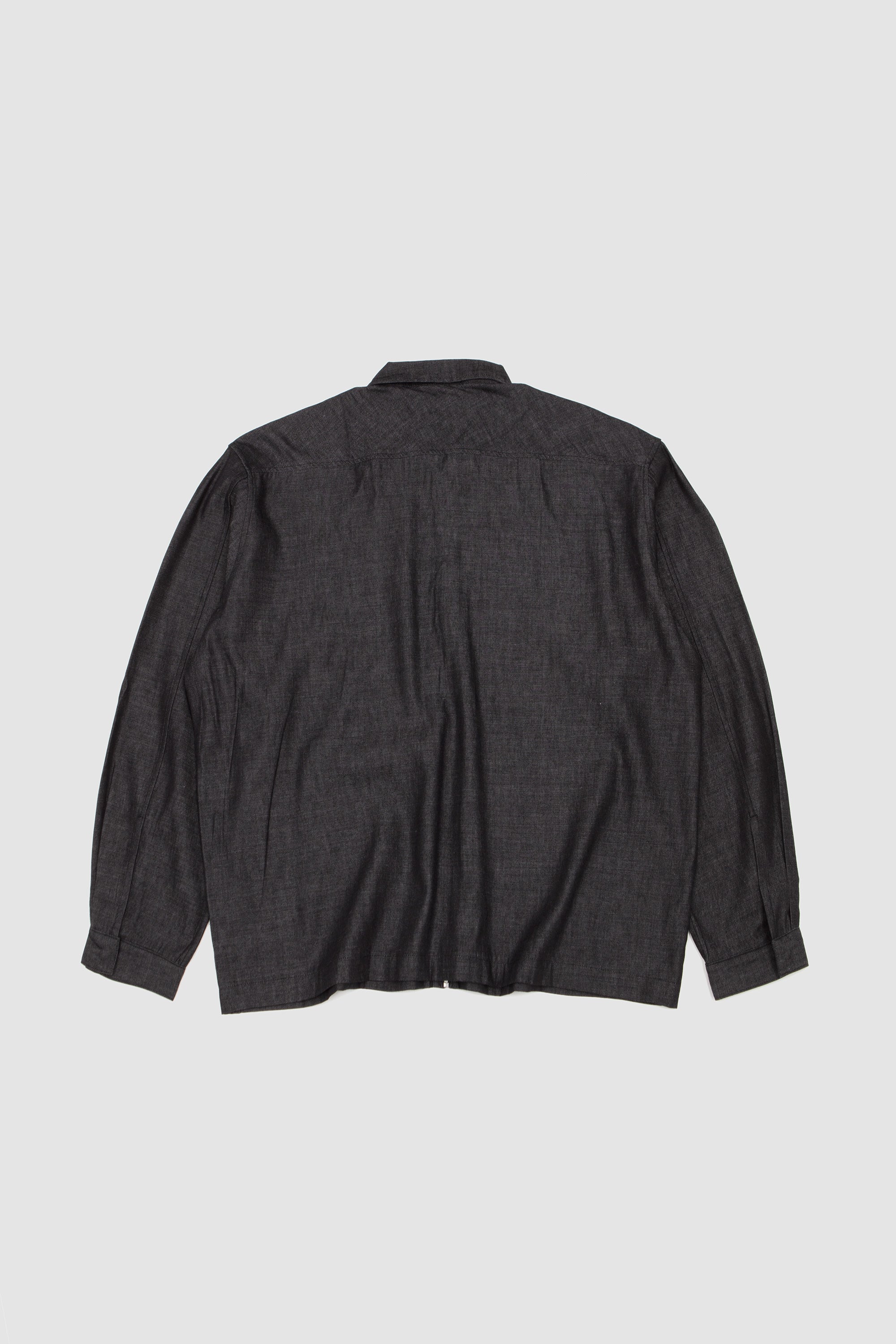 Joliet Zip Shirt Black Chambray_4