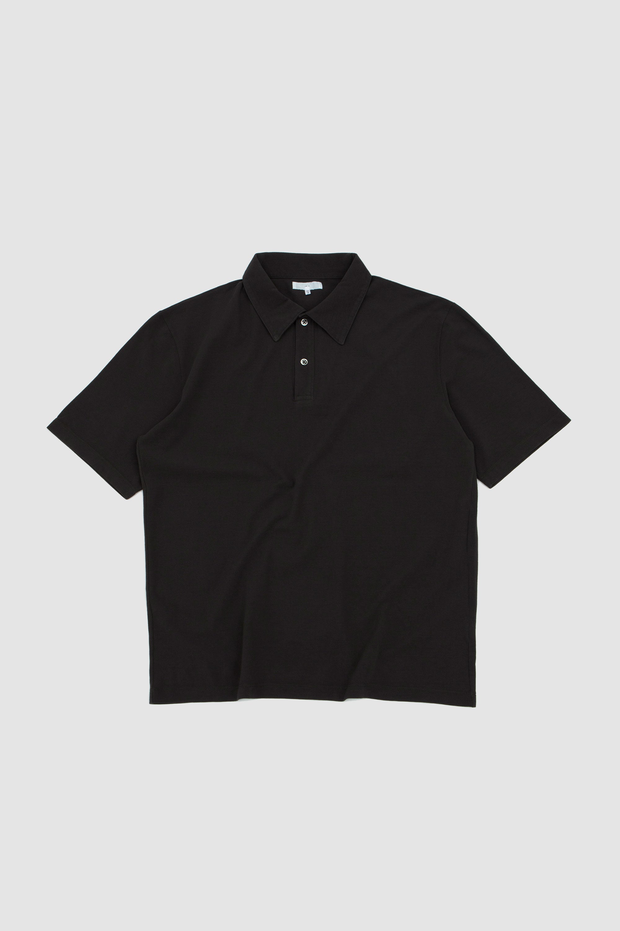 Pique Two Button Polo Black Pine_1