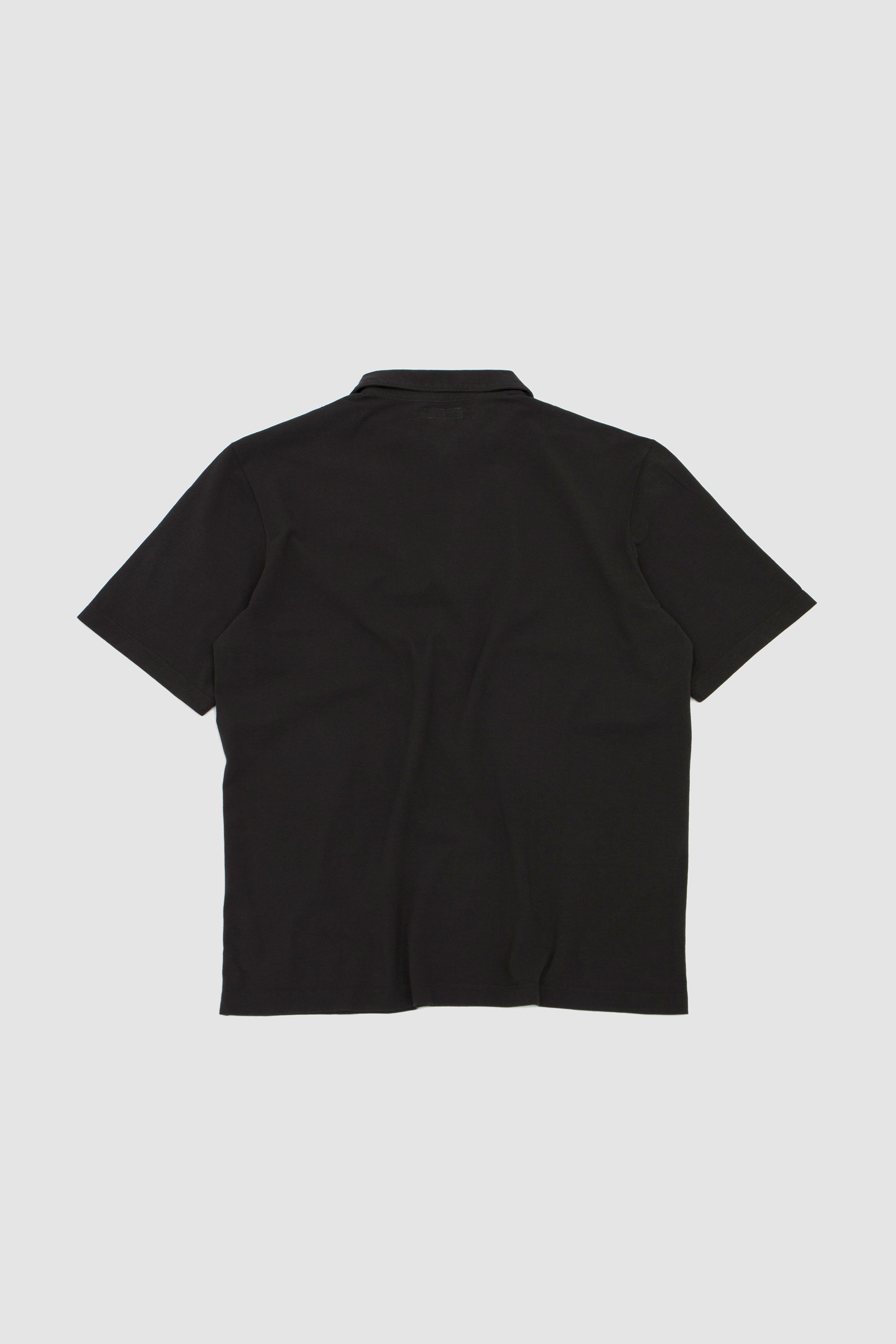 Pique Two Button Polo Black Pine_4