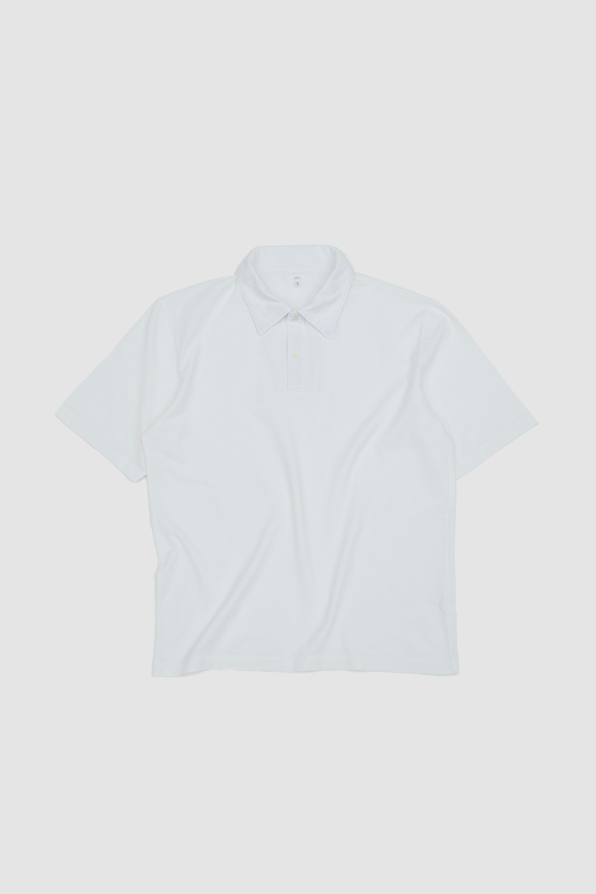 Pique Two Button Polo White_1