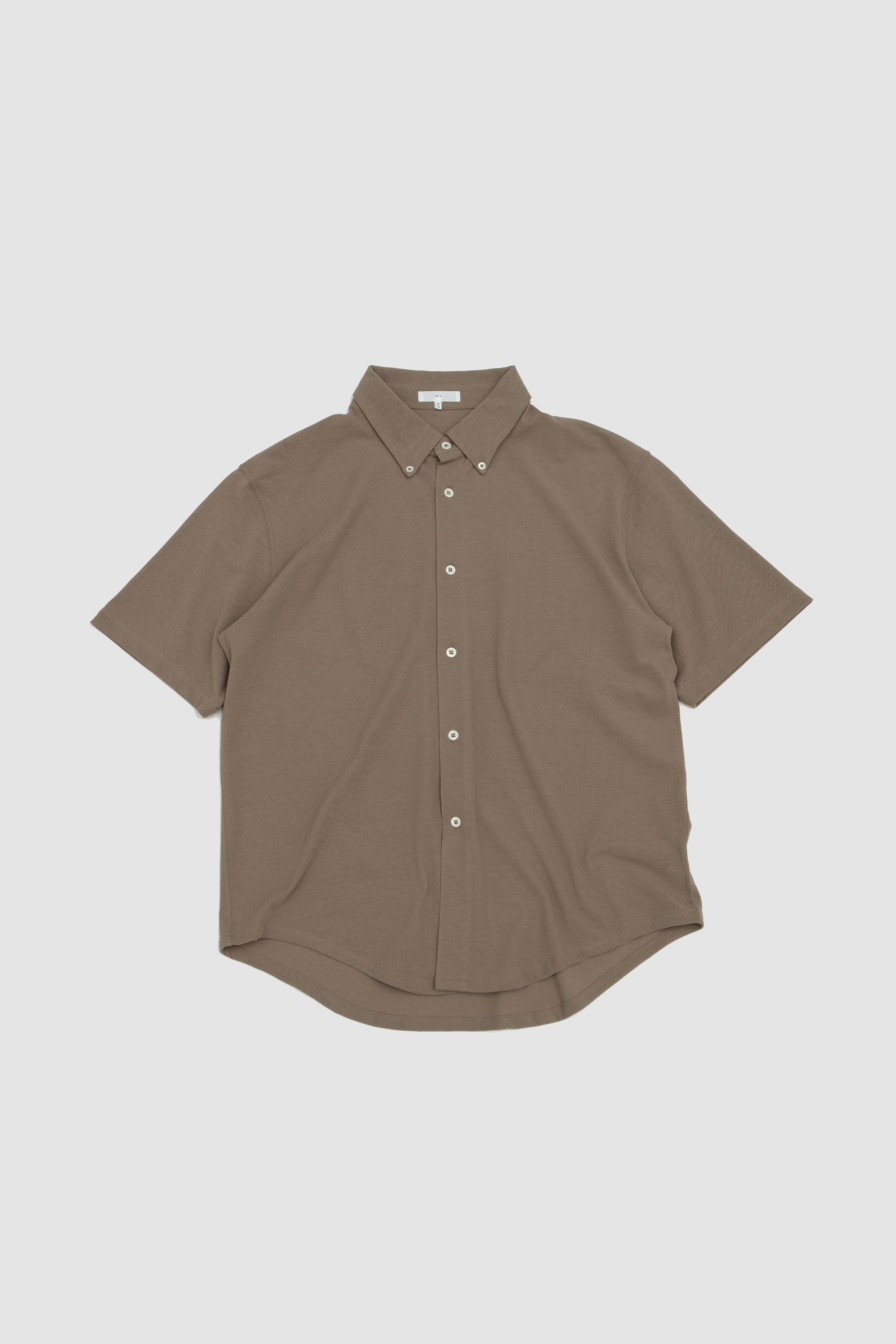 SS Pique Button Down Anvil Grey