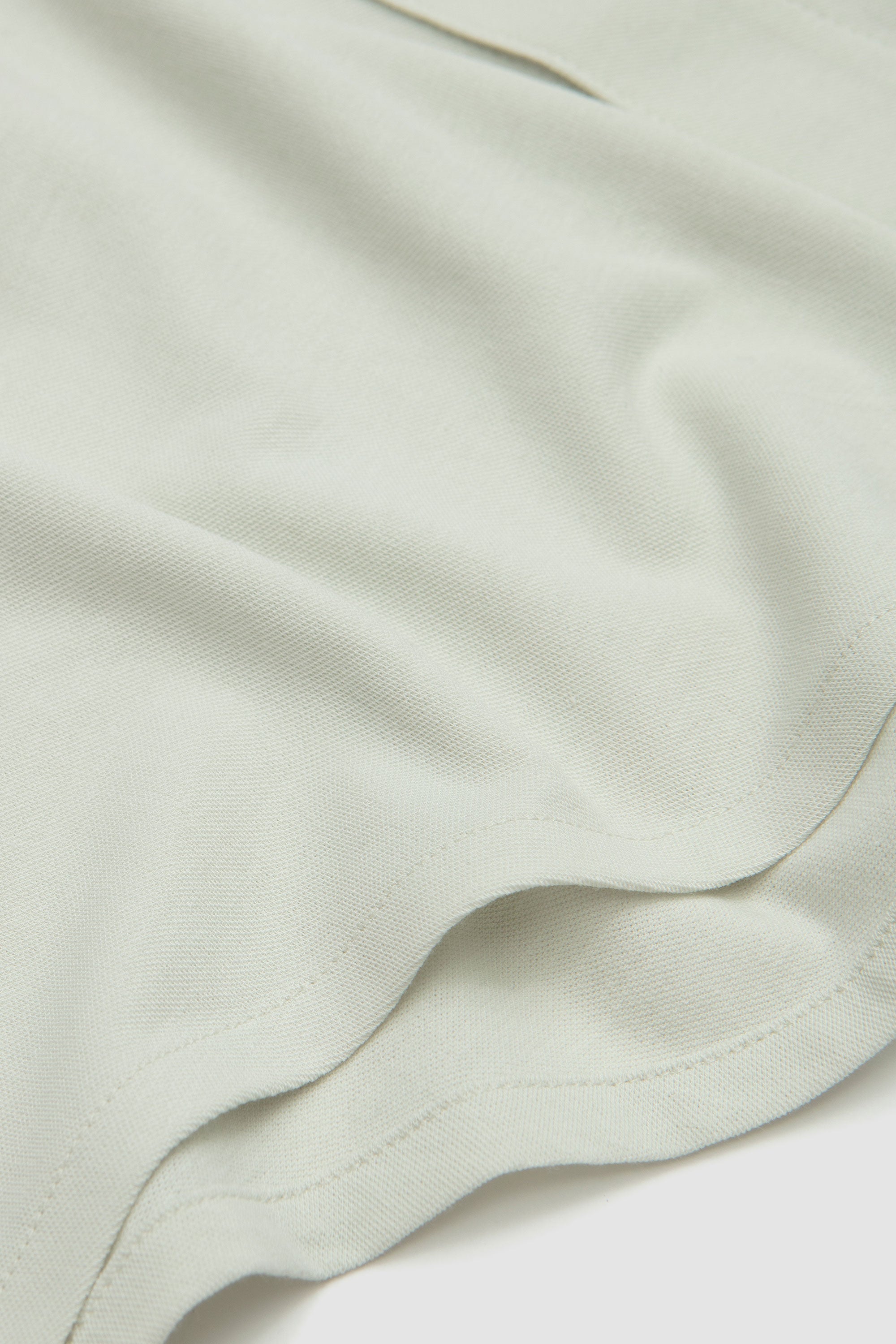 SS Pique Button Down Off White