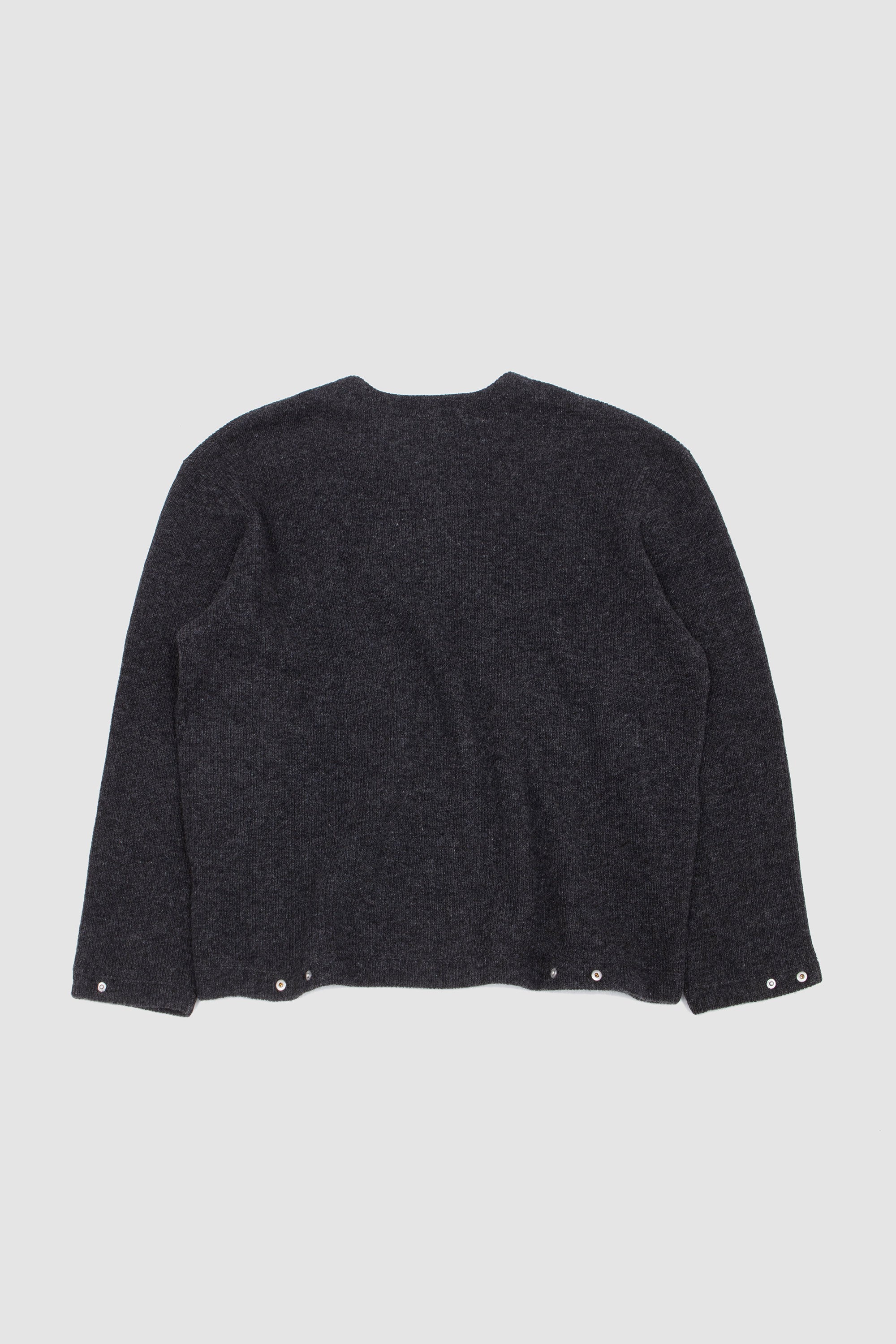 V Neck Snap Sweater Charcoal_4
