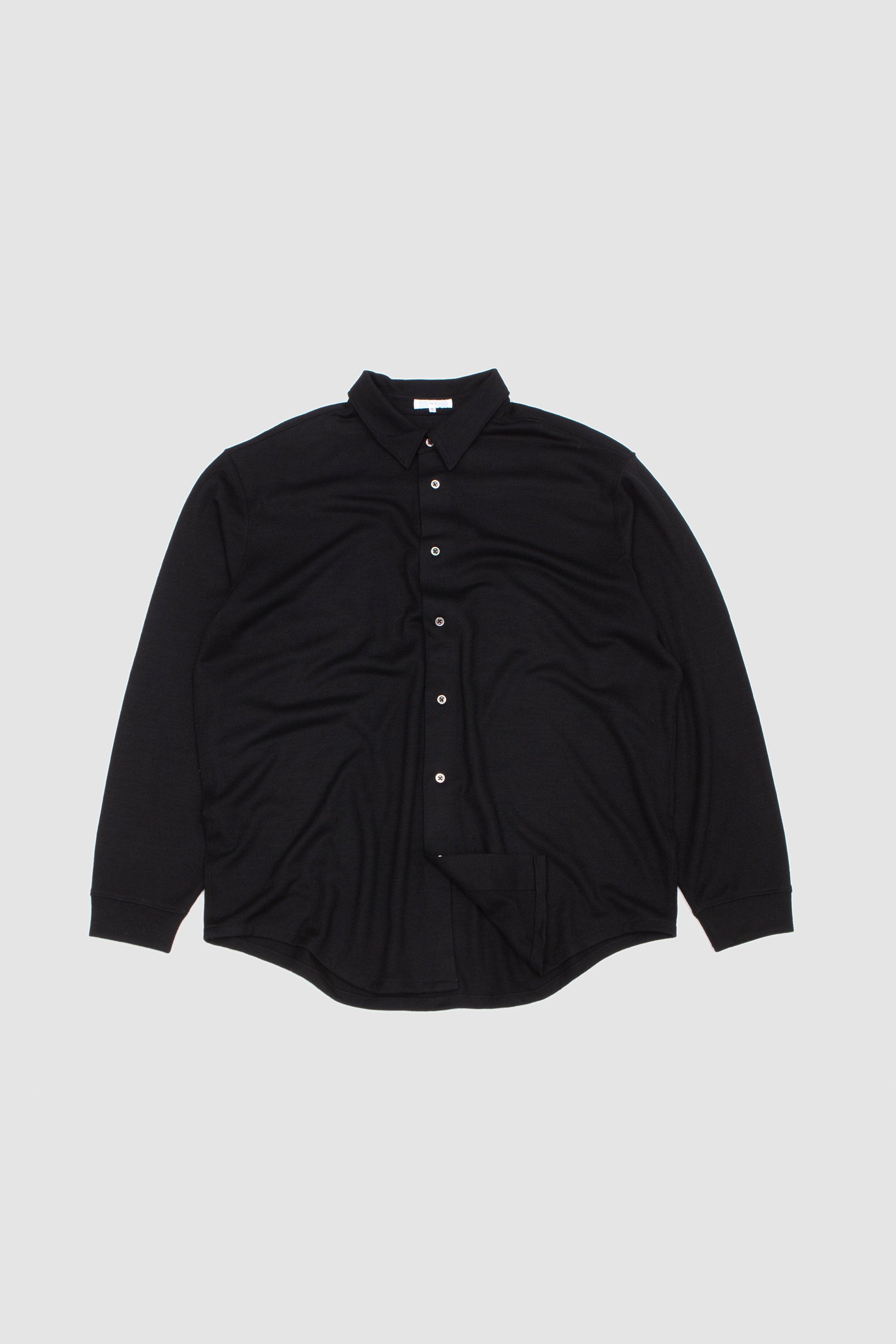 Wool Button Up Black