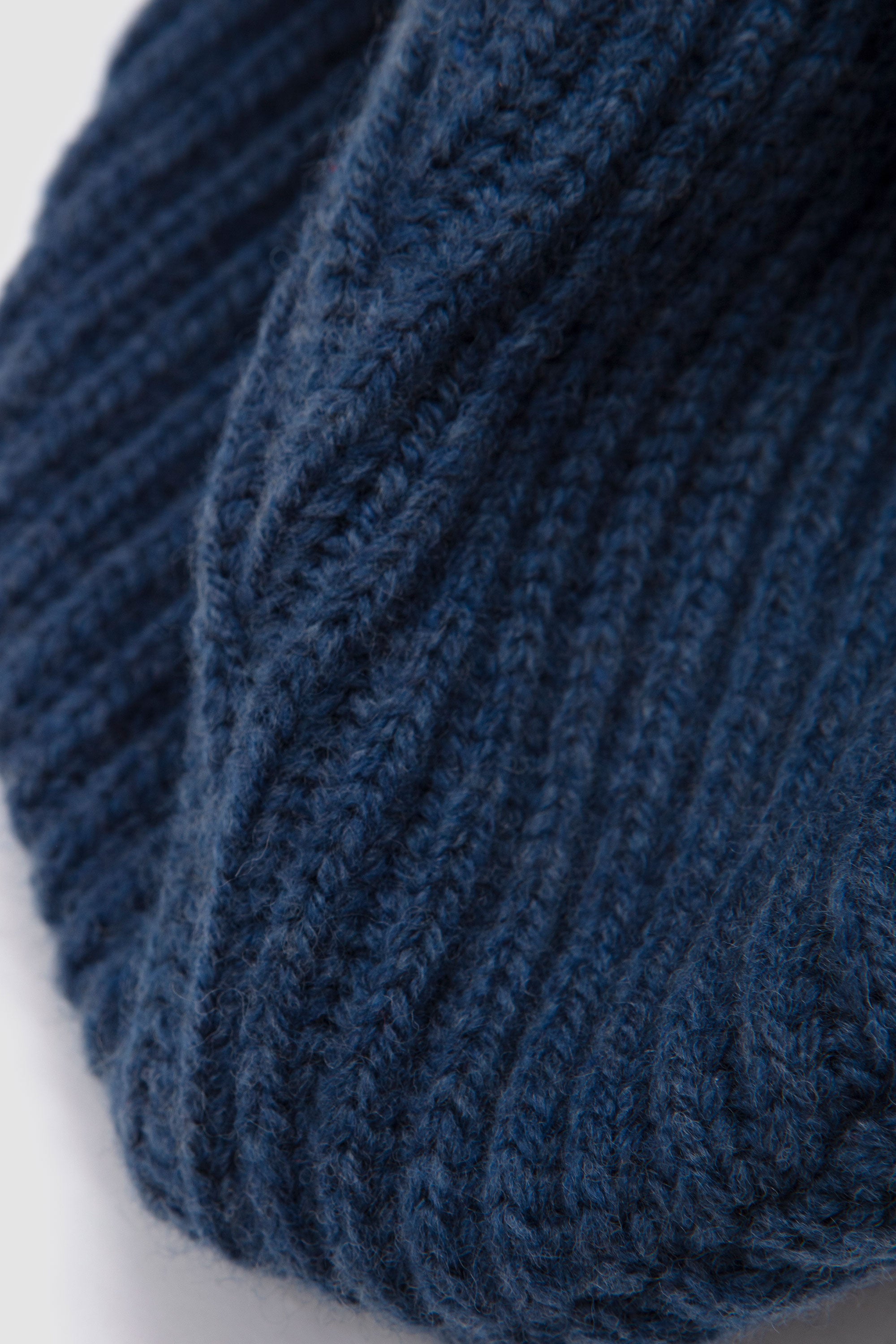 Extra-Soft Mixed Merino Wool Beanie Blue Denim