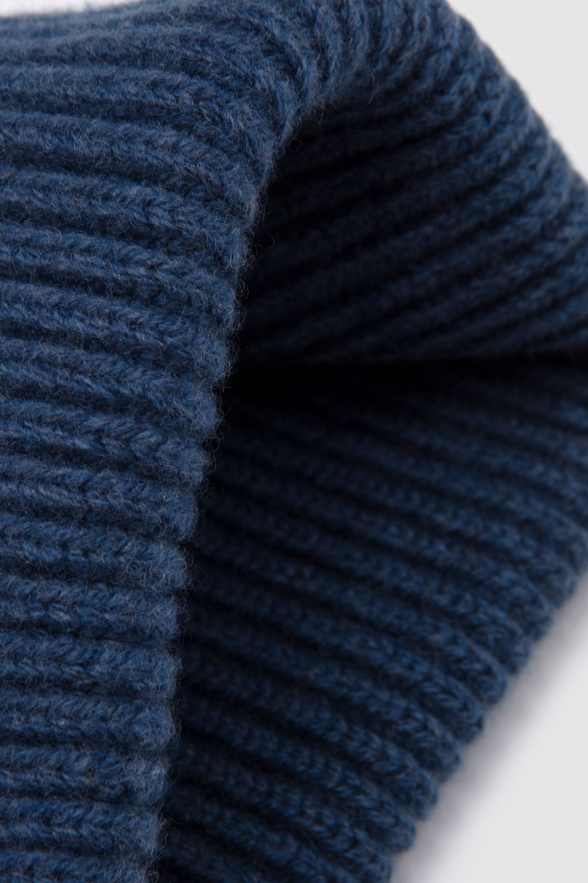Extra-Soft Mixed Merino Wool Beanie Blue Denim