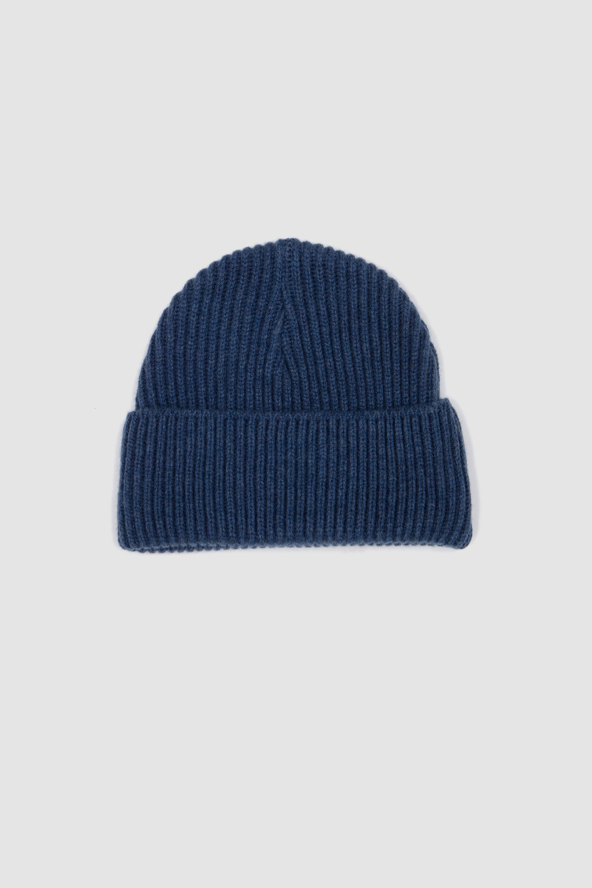 Extra-Soft Mixed Merino Wool Beanie Blue Denim_4