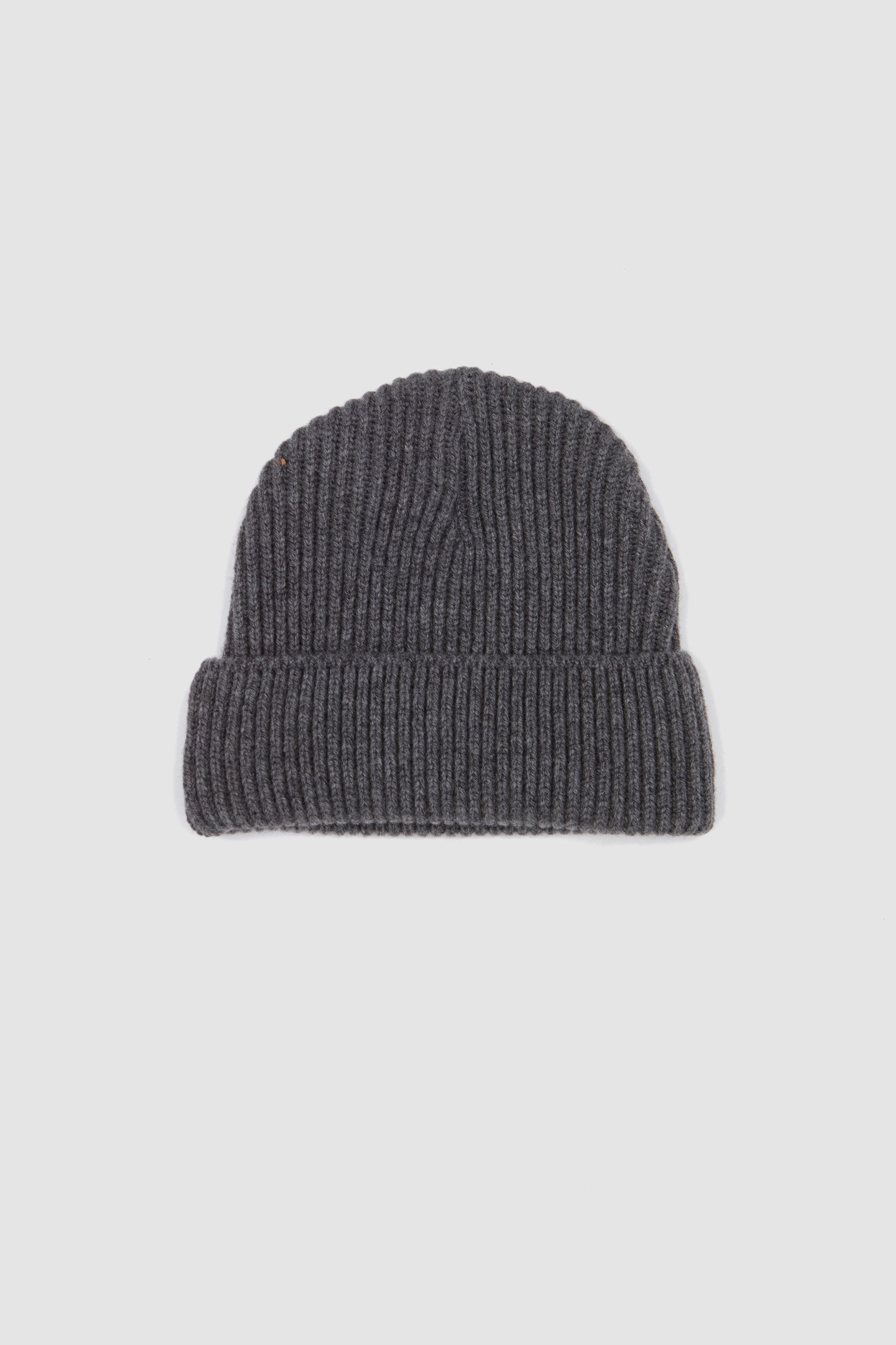 Extra-Soft Mixed Merino Wool Beanie Dark Grey_1