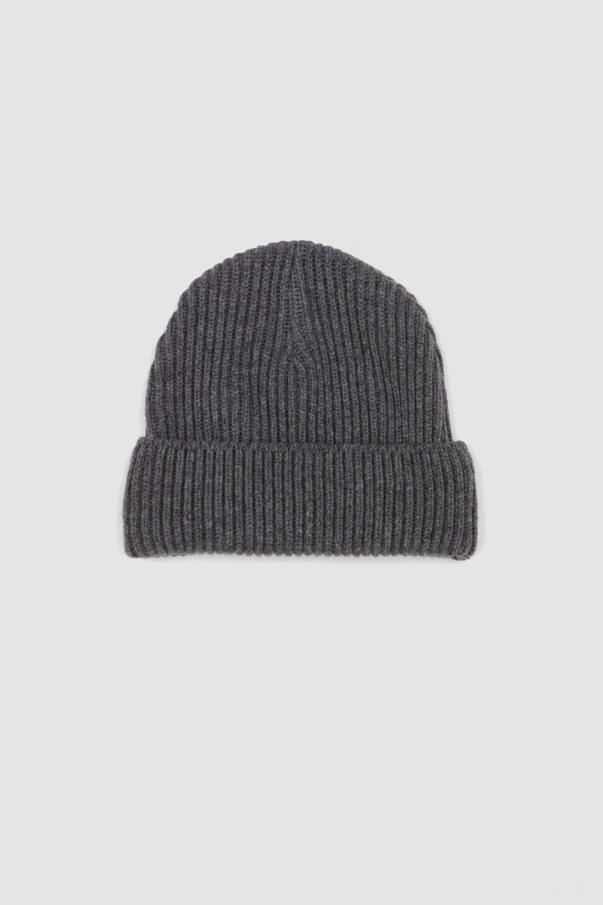 Extra-Soft Mixed Merino Wool Beanie Dark Grey_4