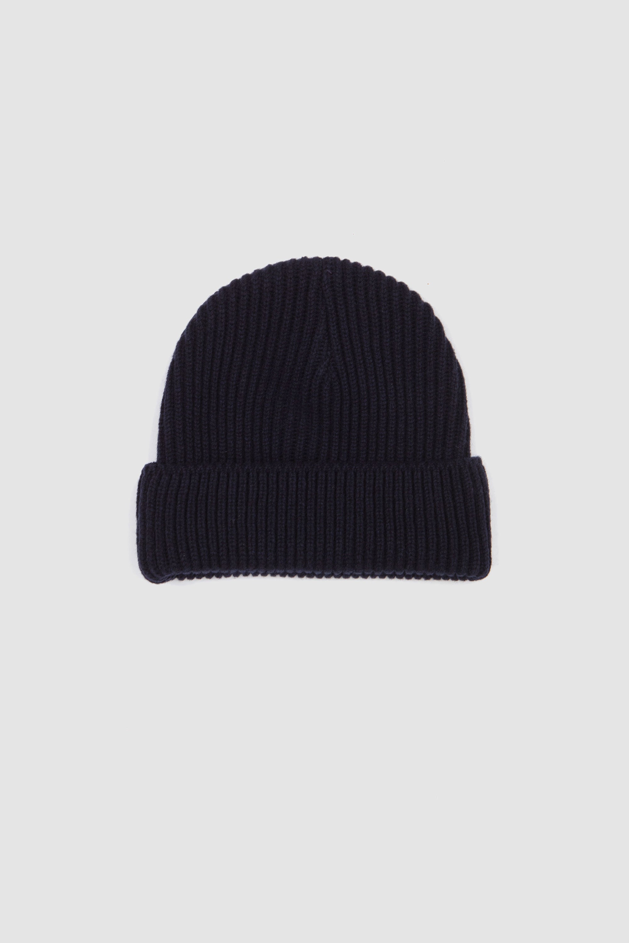 Extra-Soft Mixed Merino Wool Beanie Navy Blue_1