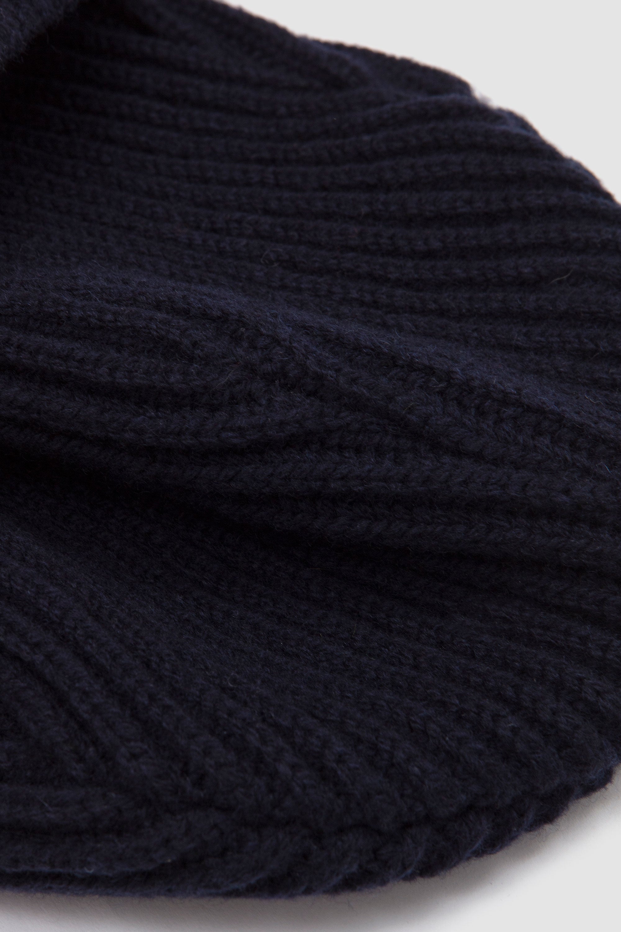 Extra-Soft Mixed Merino Wool Beanie Navy Blue