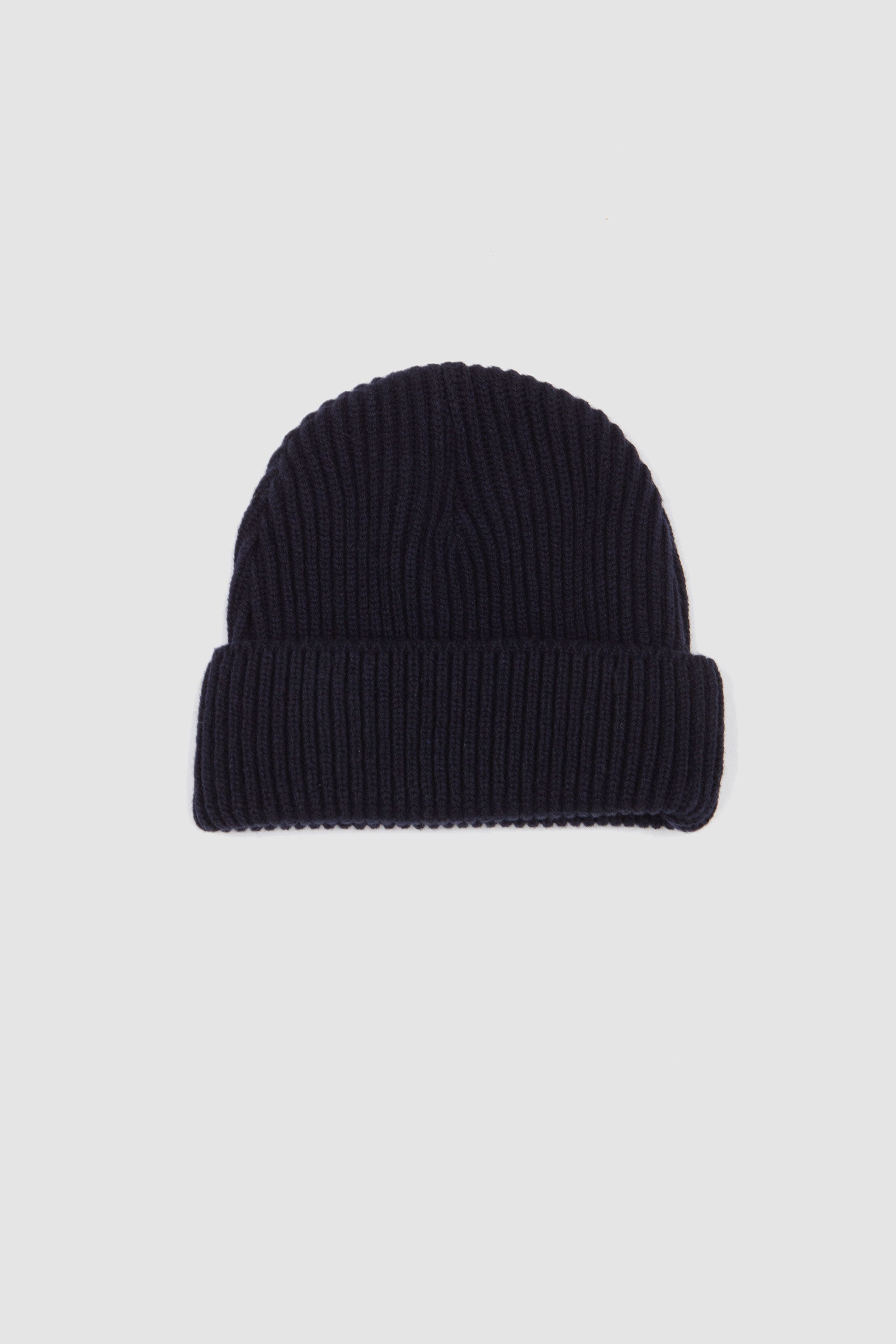 Extra-Soft Mixed Merino Wool Beanie Navy Blue_4