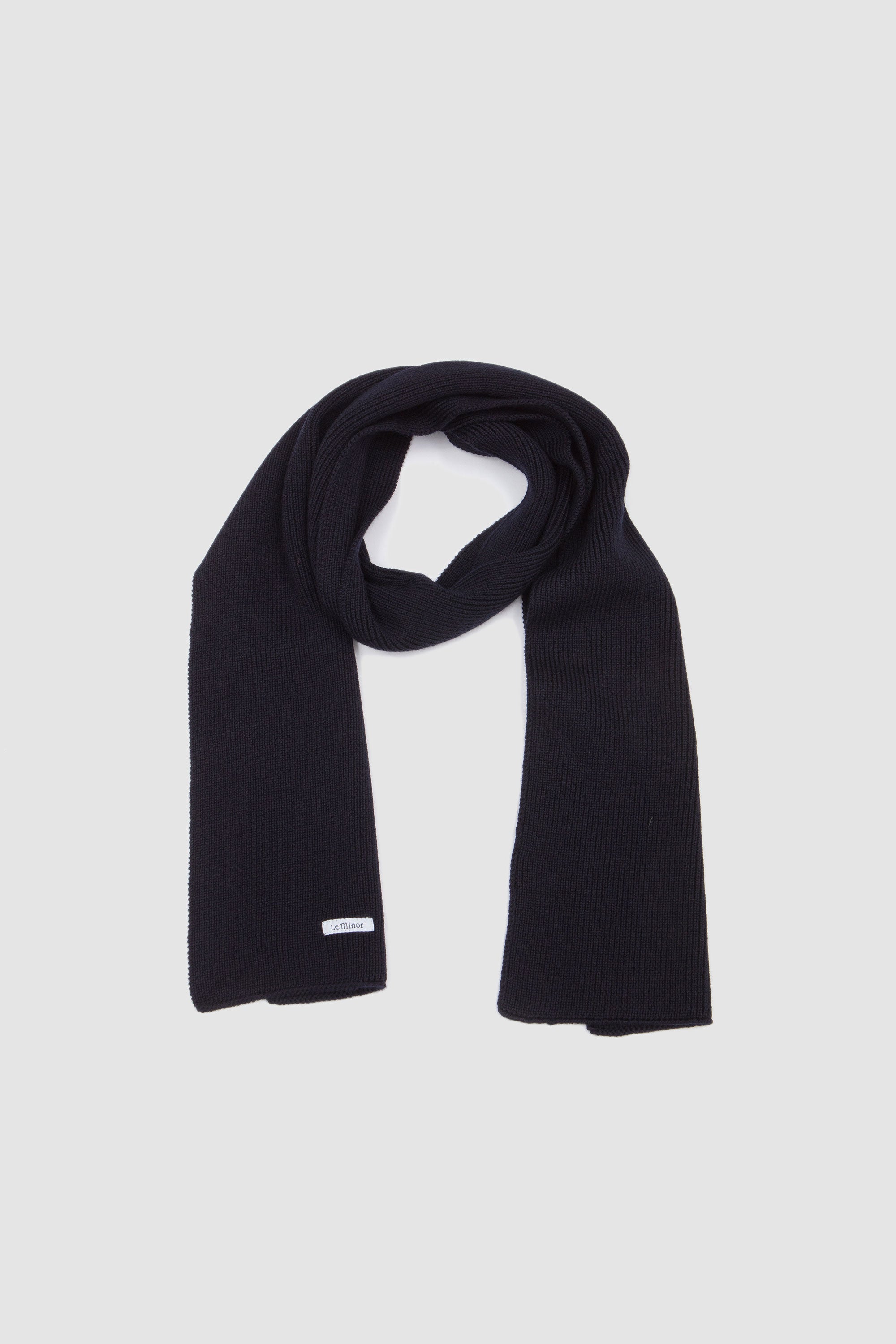 Merino Wool Scarf Navy Blue