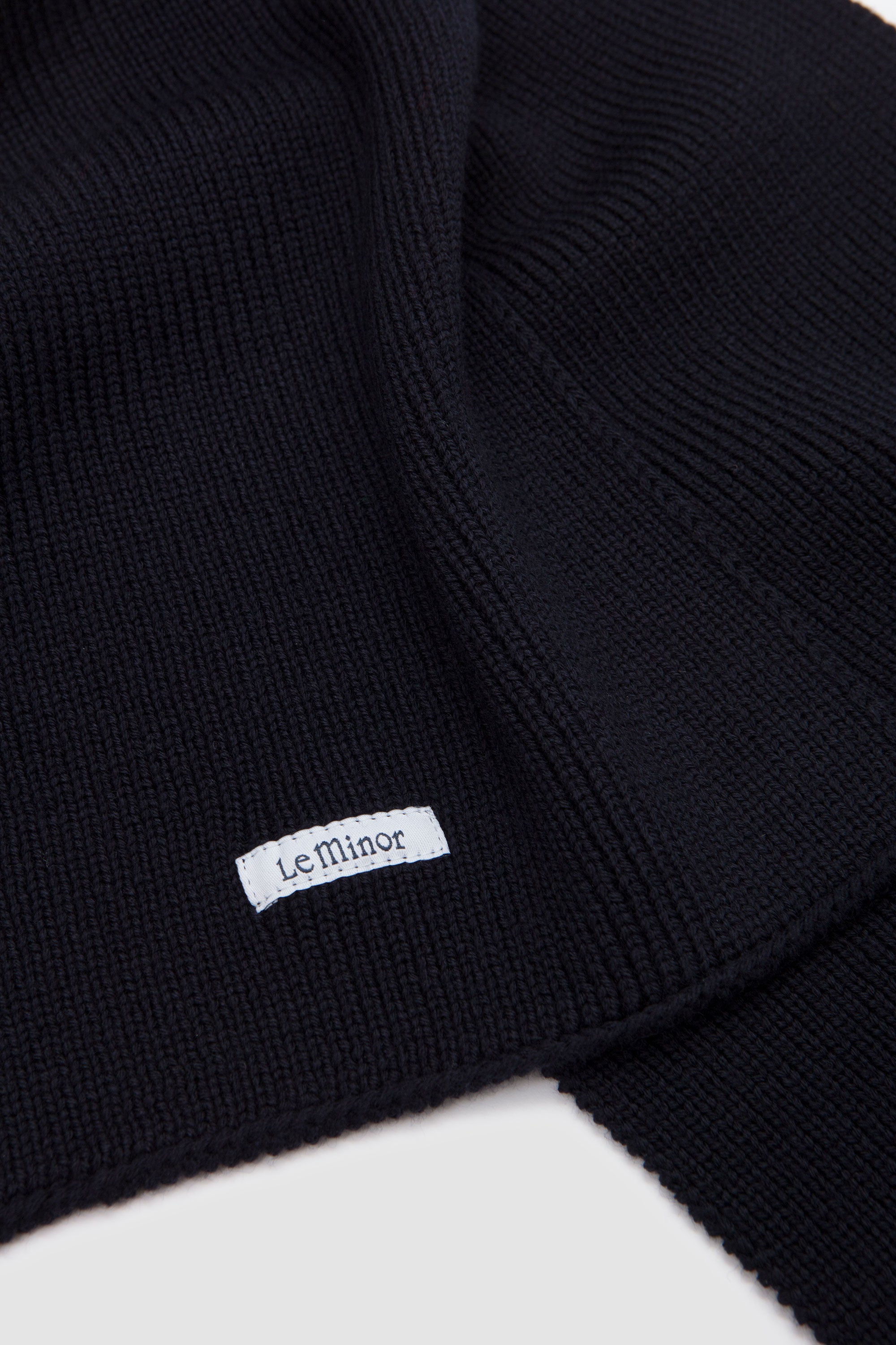 Merino Wool Scarf Navy Blue