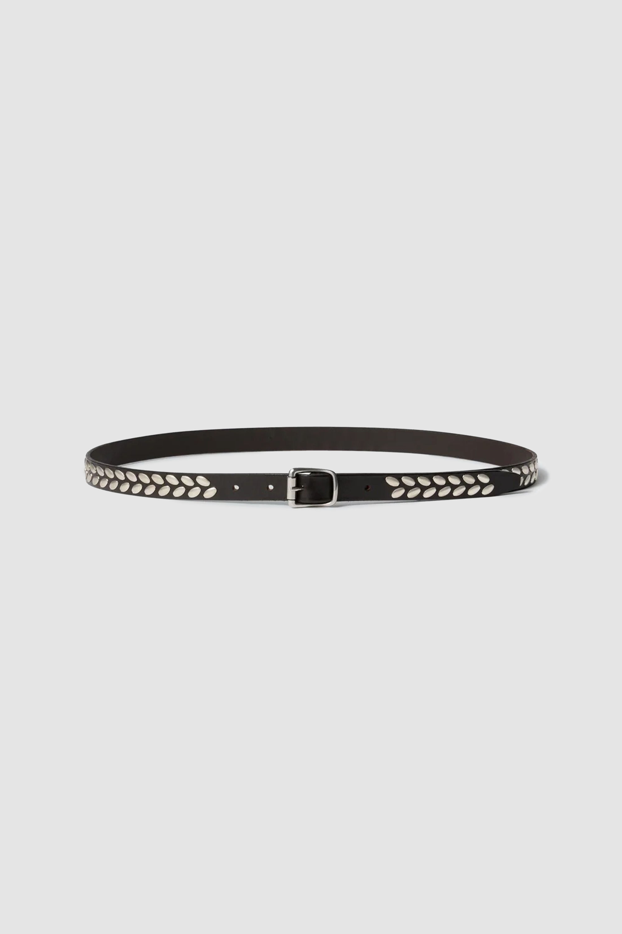 Almond Stud Belt Dark Brown_1