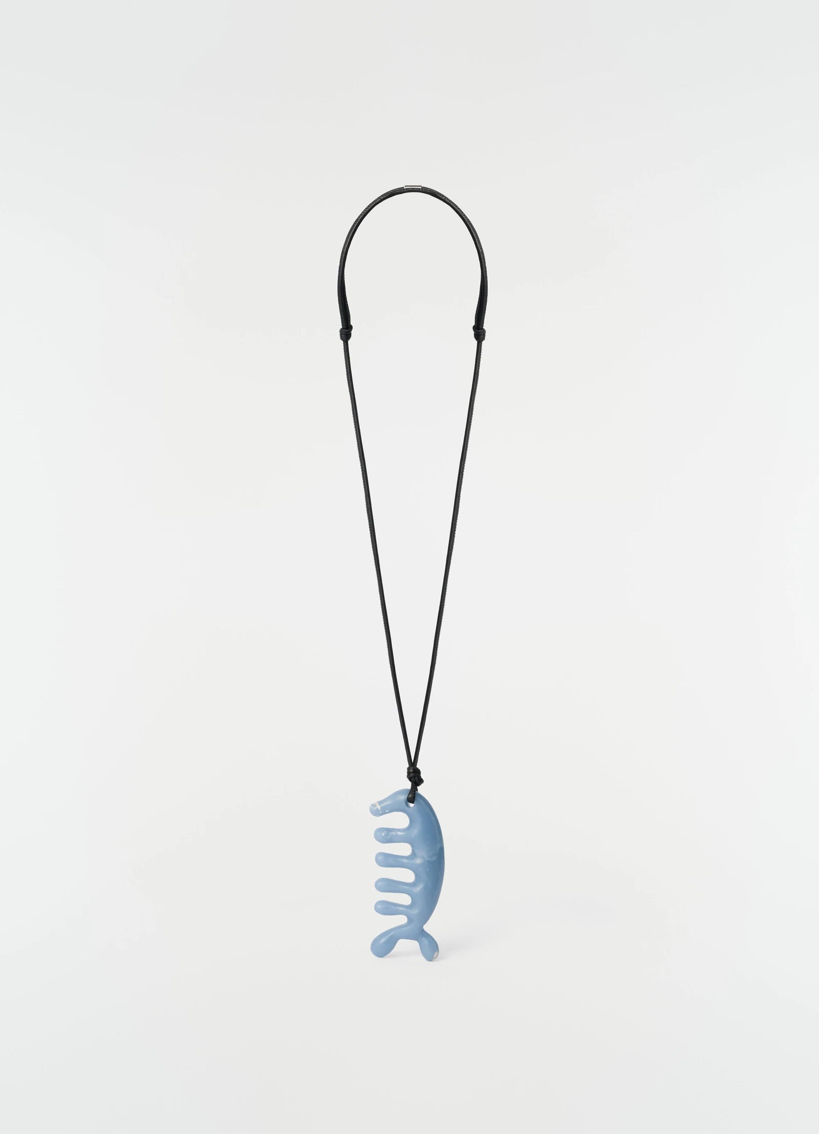 Beluga Gua Sha Necklace Grey Blue_2