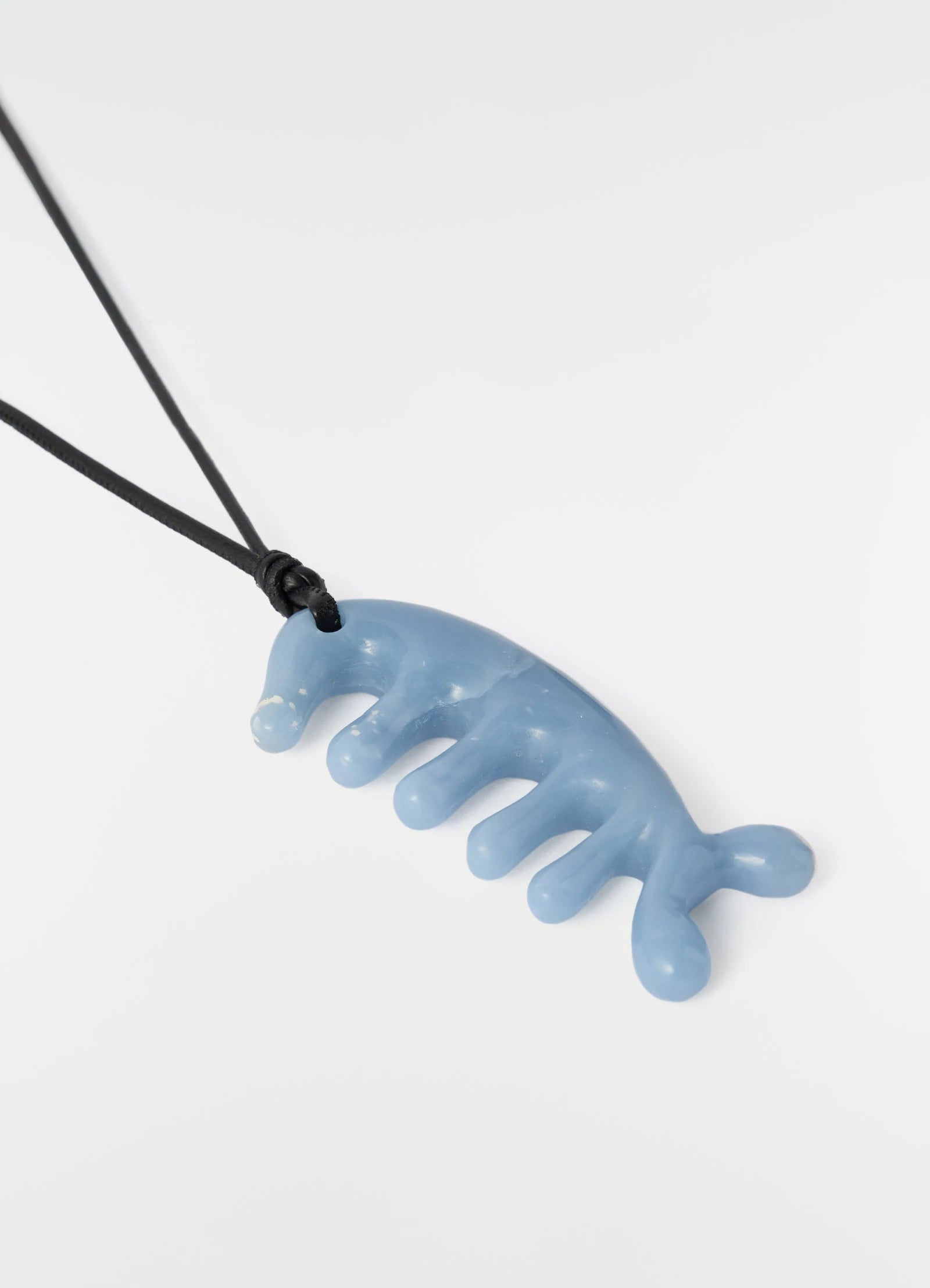 Beluga Gua Sha Necklace Grey Blue_3