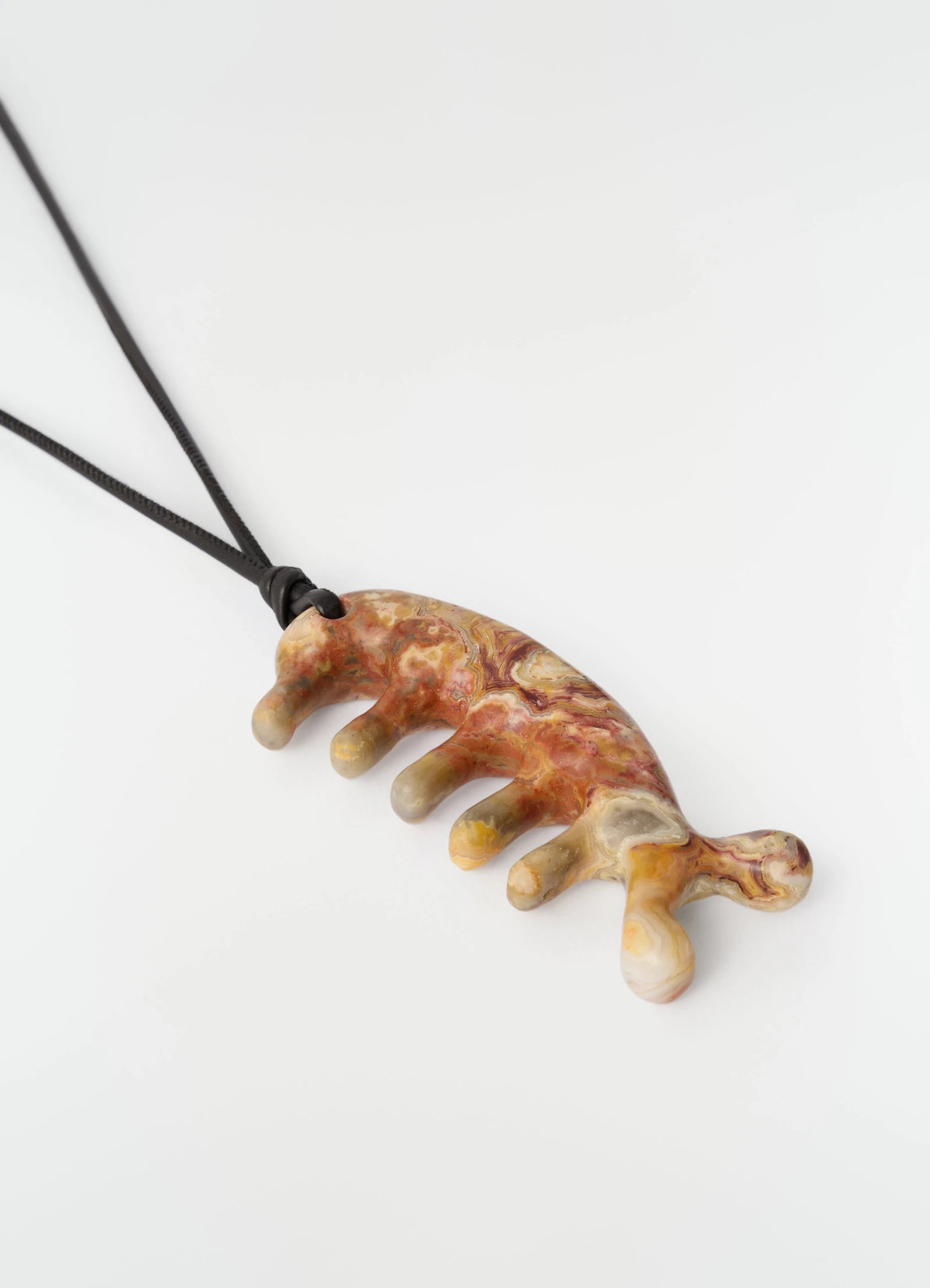 Beluga Gua Sha Necklace Yellow Snake Jasper_4