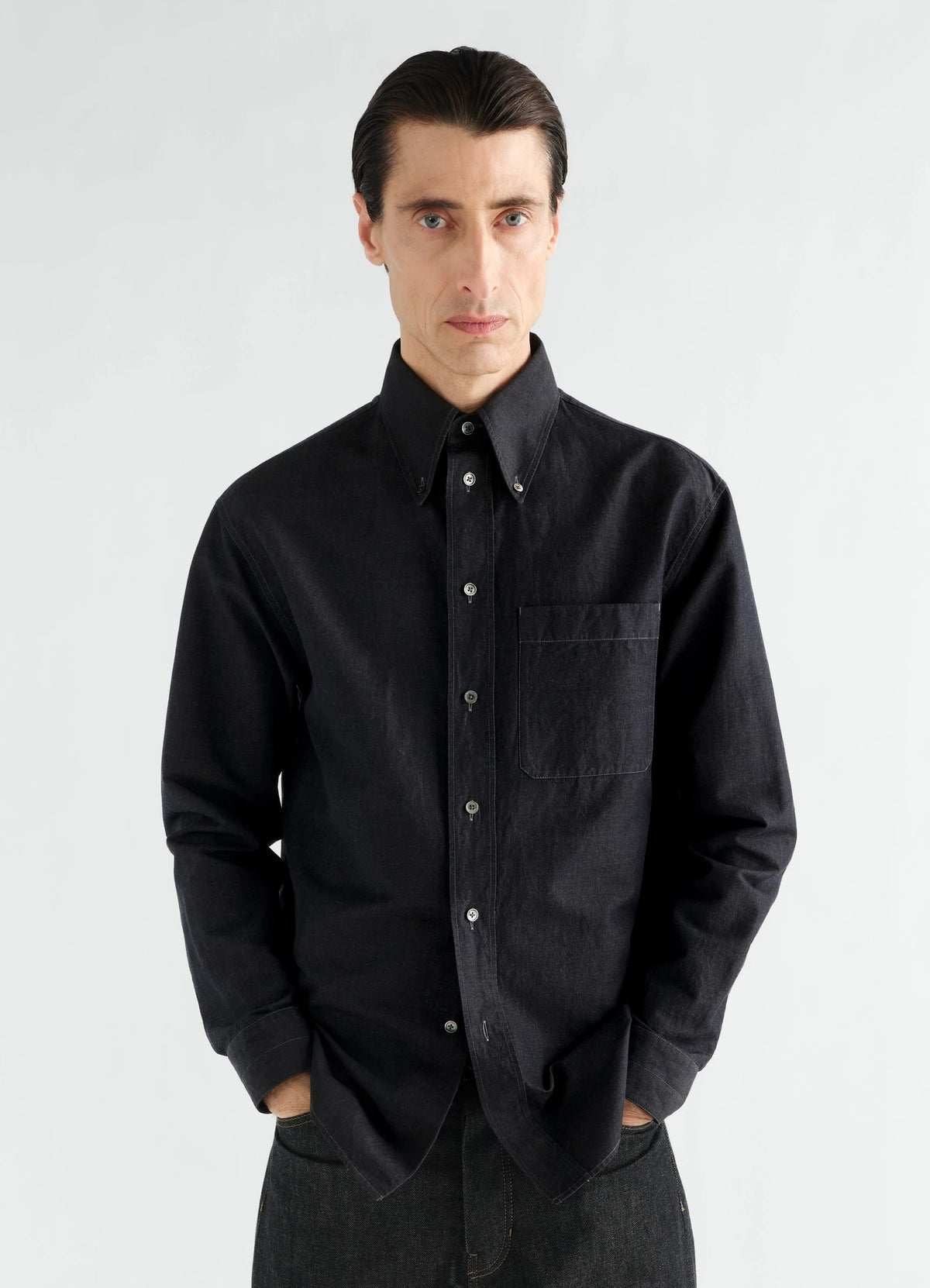 Button Down Shirt Coal_1