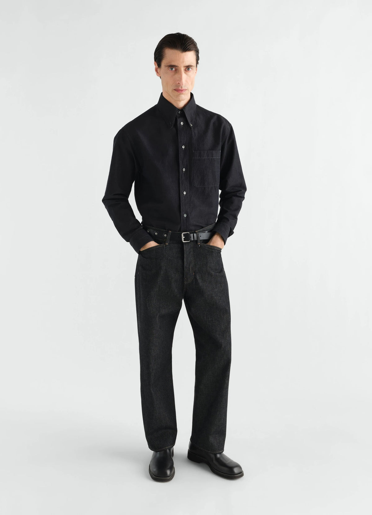 Button Down Shirt Coal_2