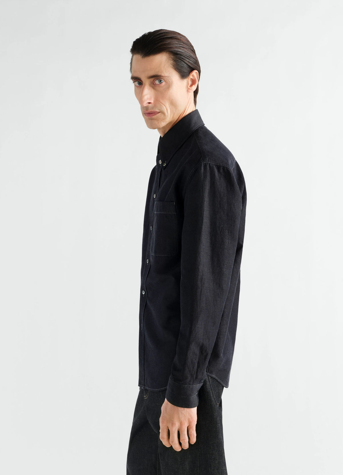 Button Down Shirt Coal_3
