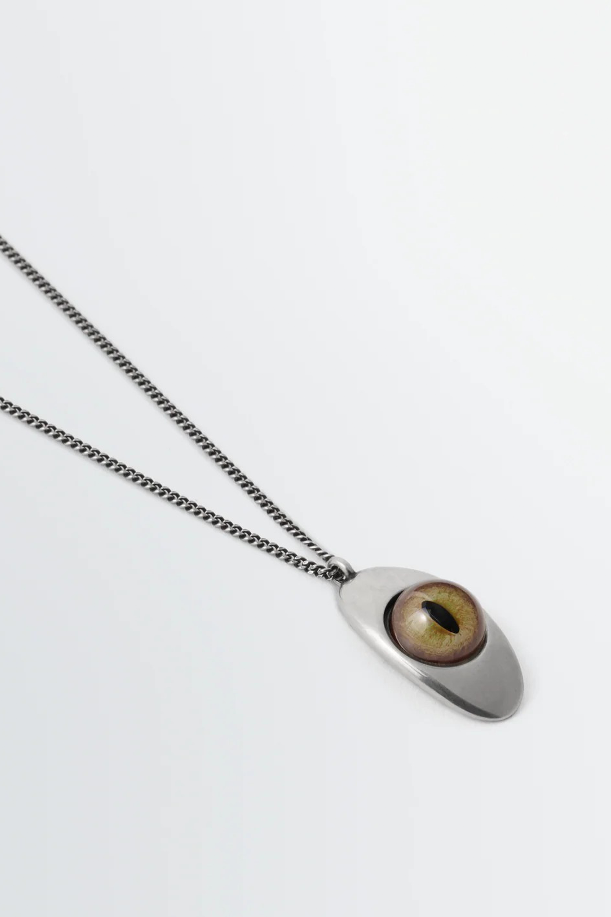 Cat Eye Pendant Necklace Light Chestnut