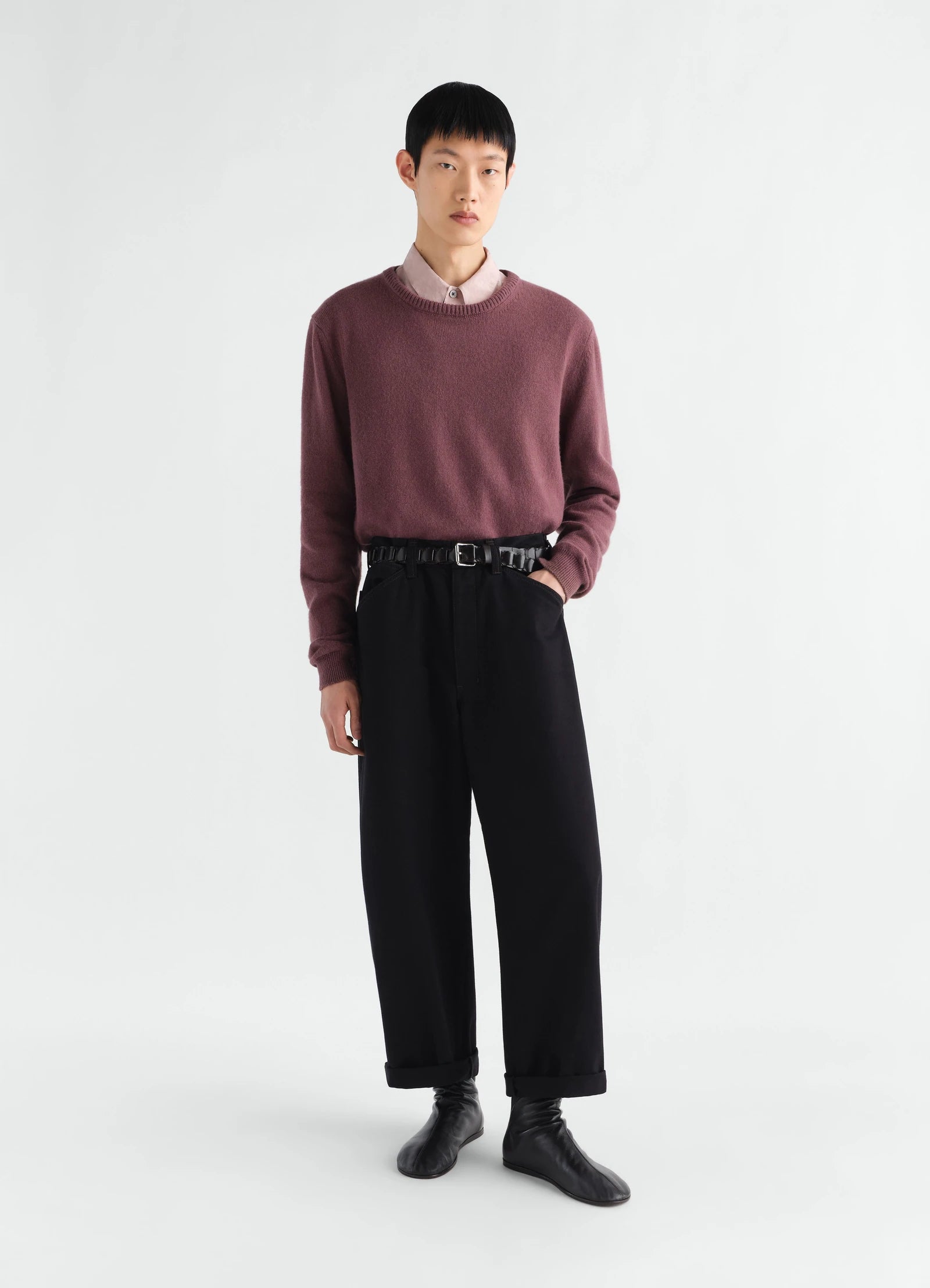 Crew Neck Sweater Mauve_2