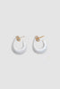 SPORTIVO STORE_Curved Mini Drop Earings Off White