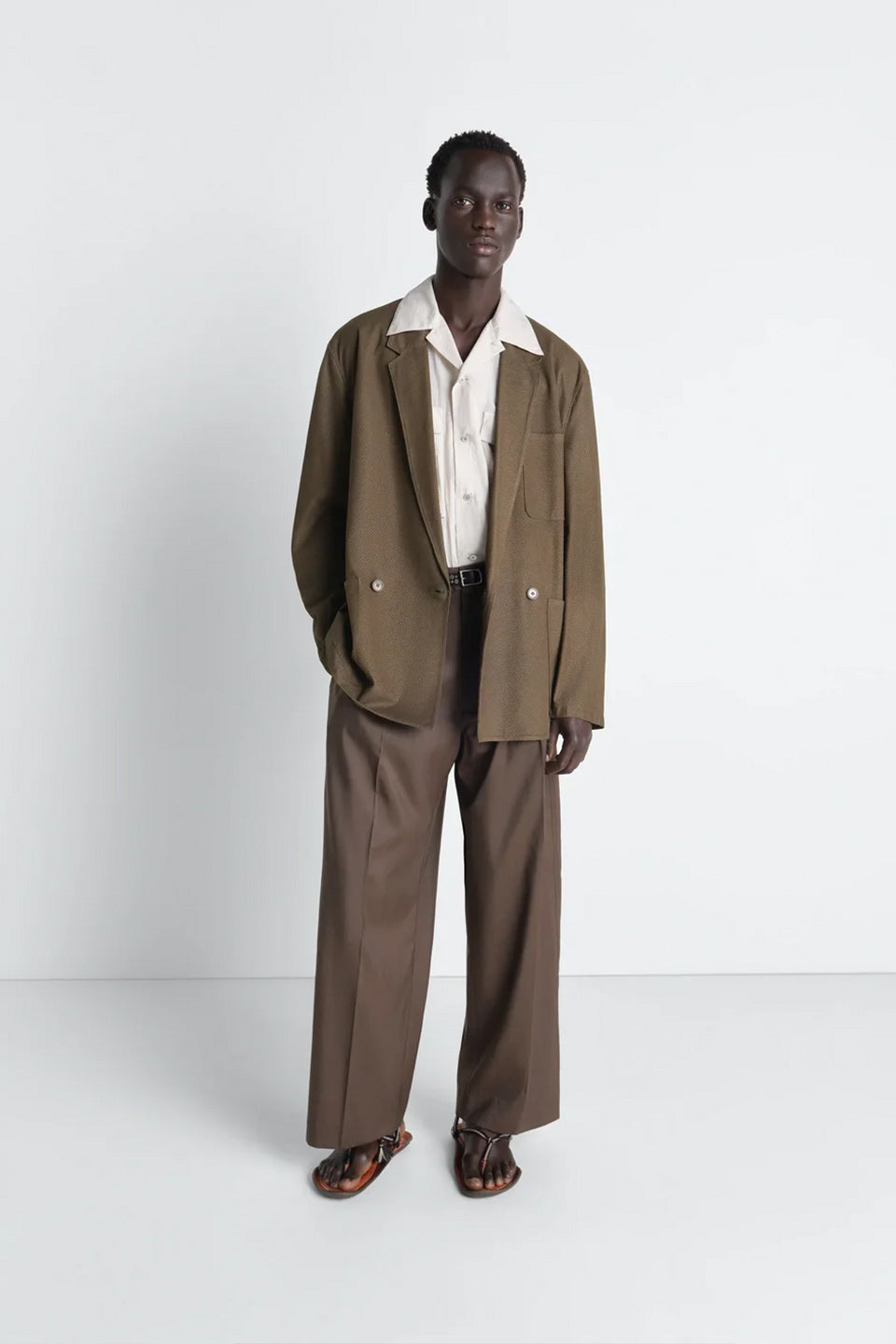 DB Leather Tailored Jacket Thyme_2