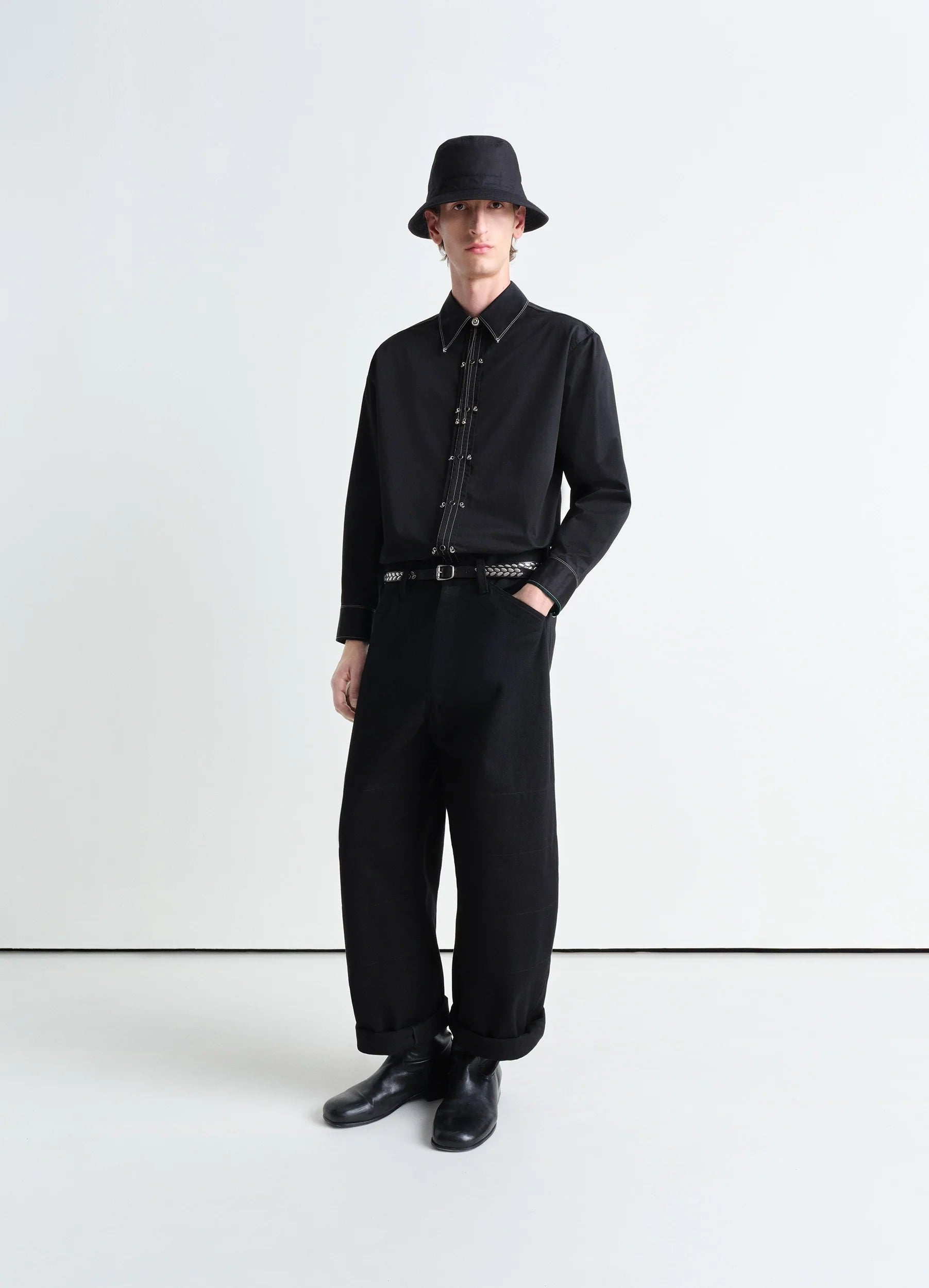 LEMAIRE embellished shirt シャツ Namu Shop - Lemaire Embellished Metal Shirt - Black