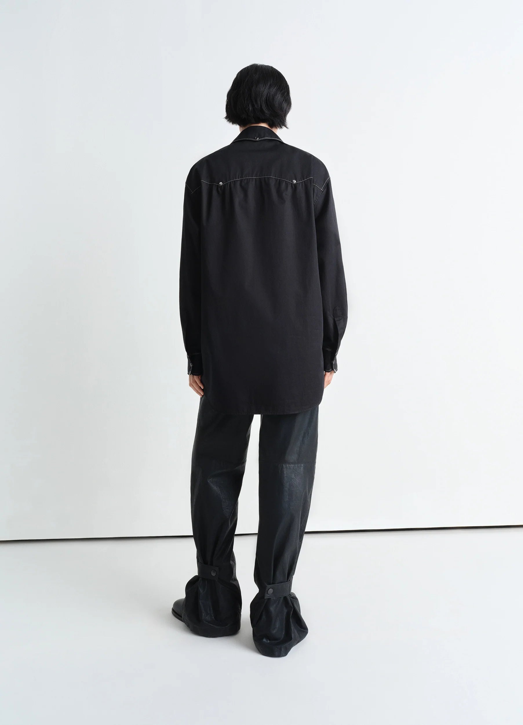 SPORTIVO [Embellished metal shirt black]