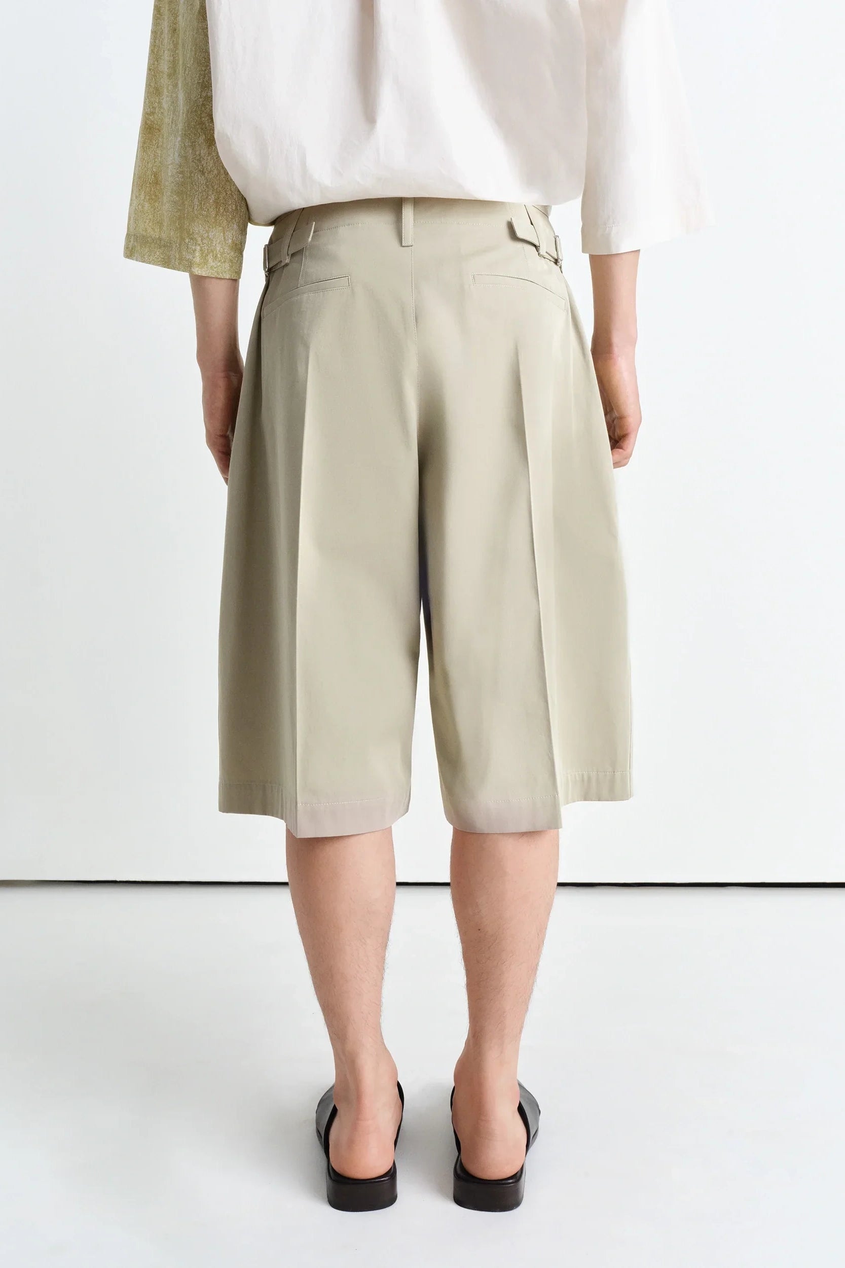 Maxi Pleated Bermuda Light Sage