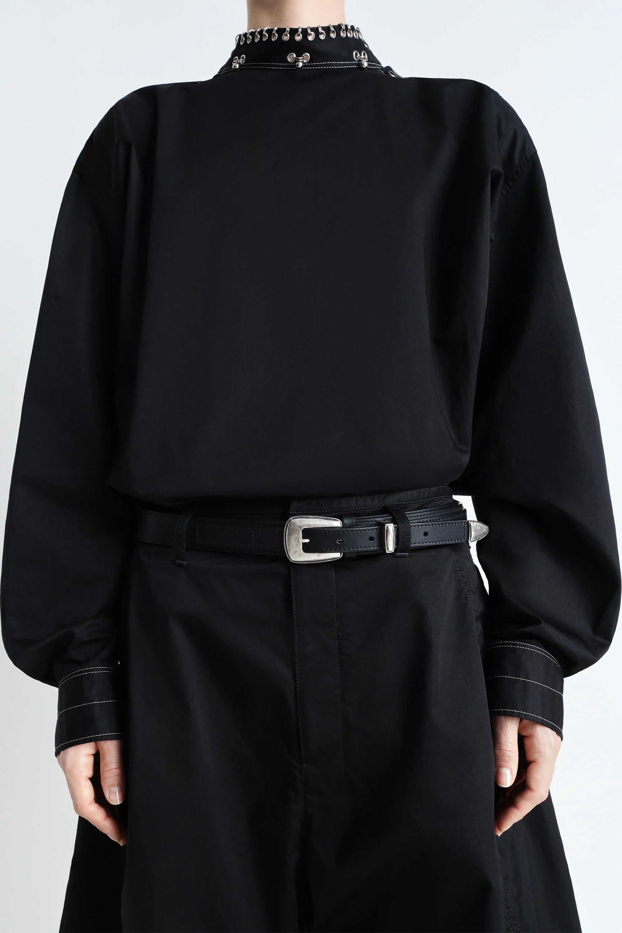 LEMAIRE MINIMAL WESTERN BELT BLACK 75CM SPORTIVO [Minimal western