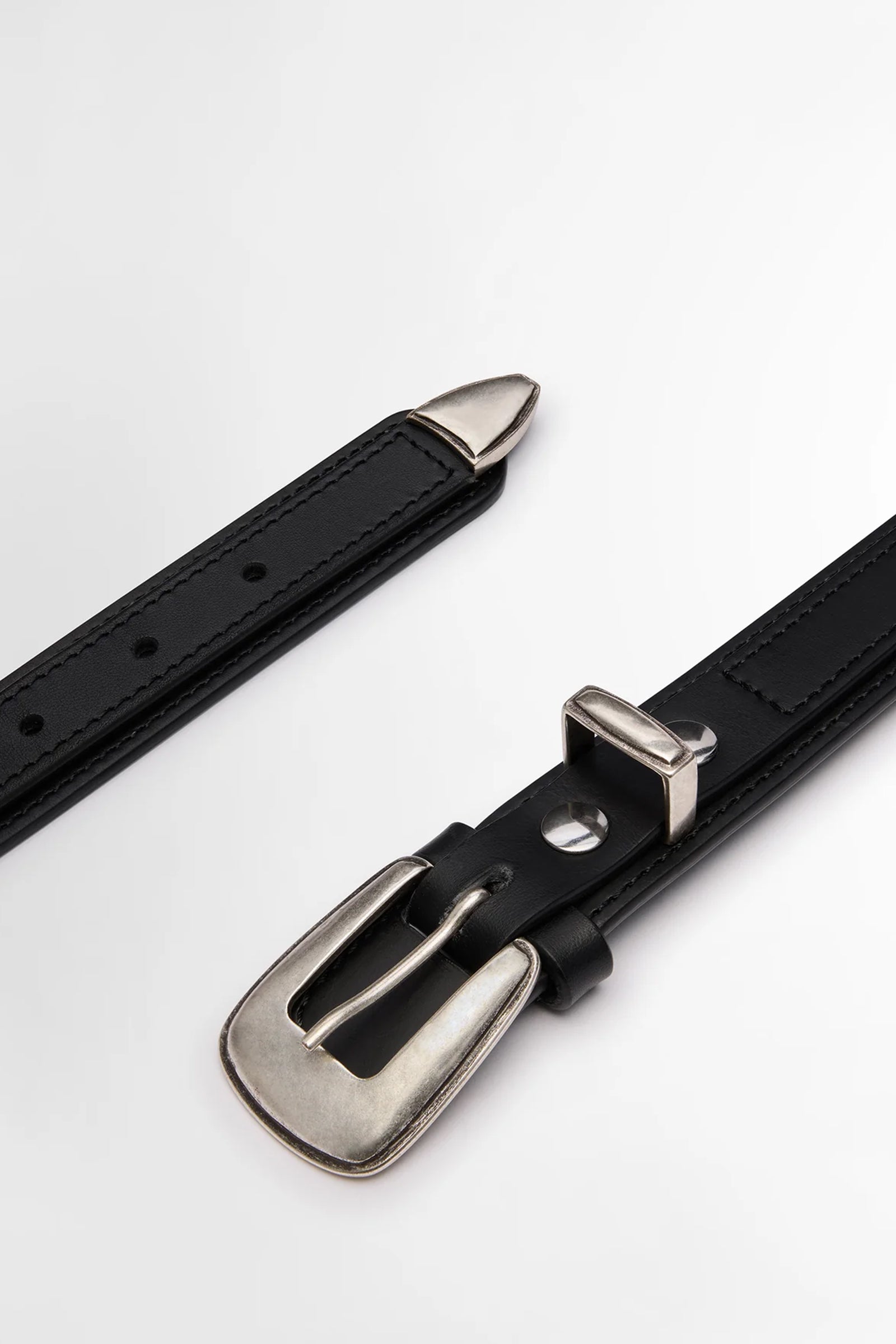 小物 LEMAIRE MINIMAL WESTERN BELT BLACK 90 Namu Shop - Lemaire Minimal Western Belt - Black