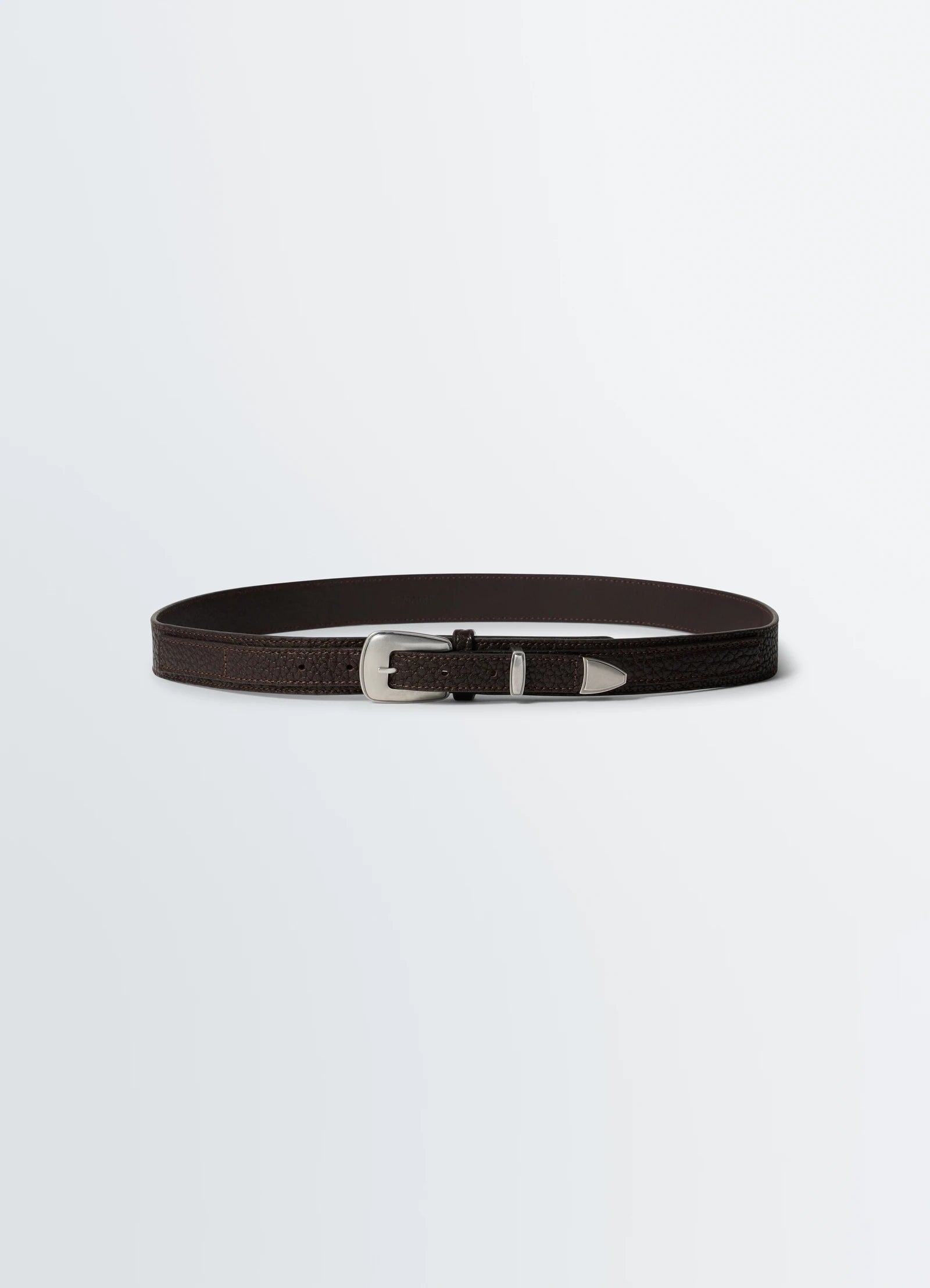 Minimal Western Belt Dark Brown_2