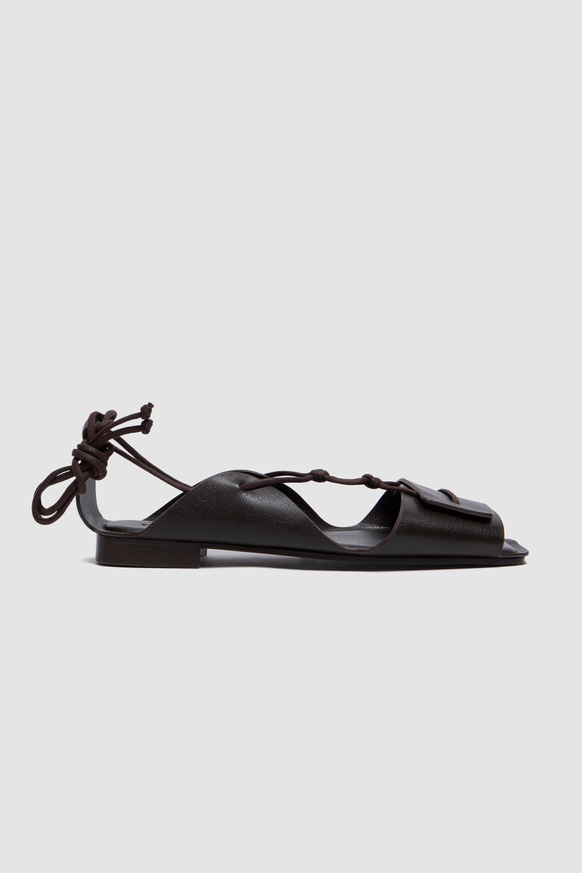 Opanka Flat Sandals Dark Chocolate