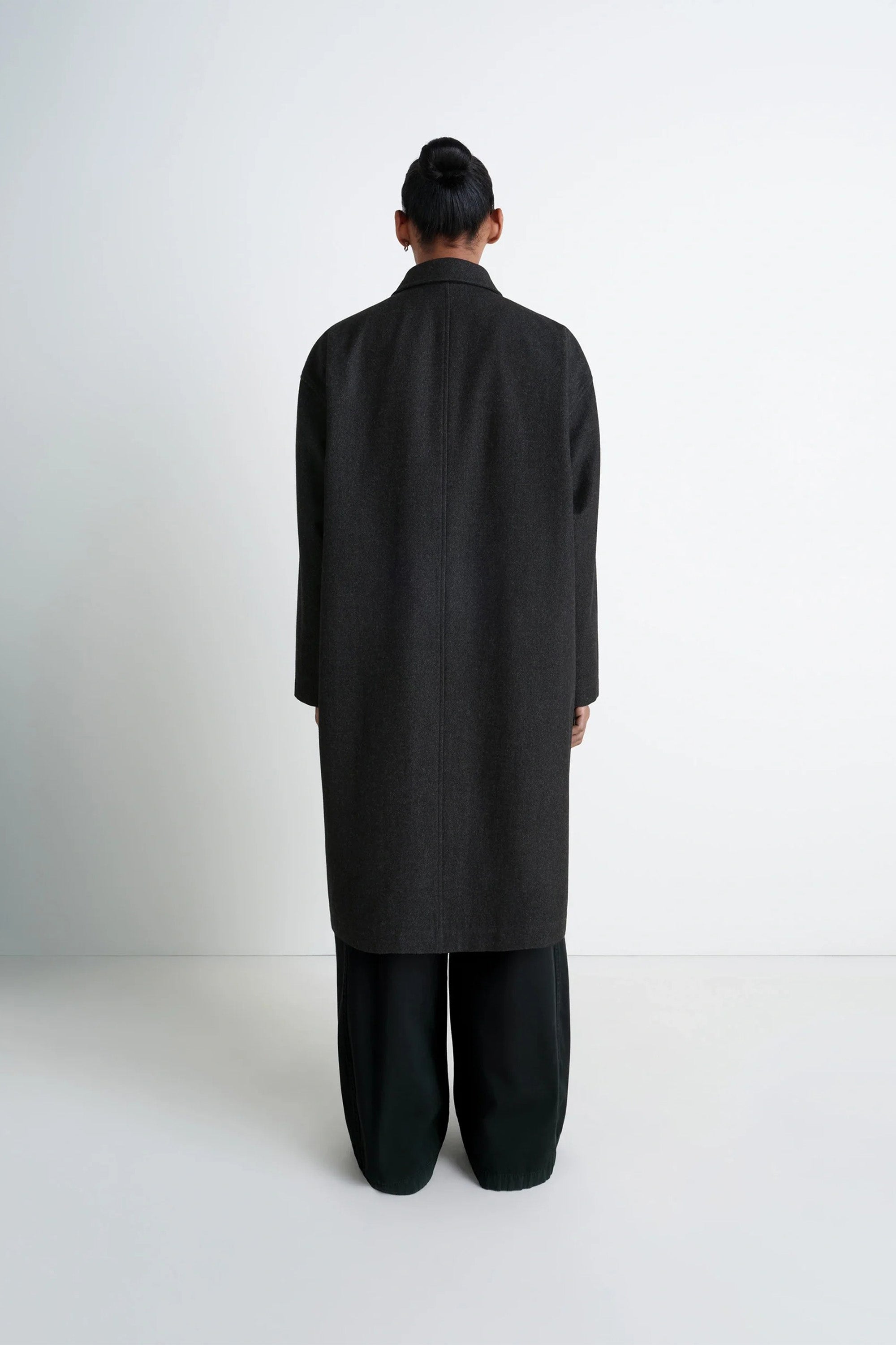 Overcoat Black/ Grey Melange