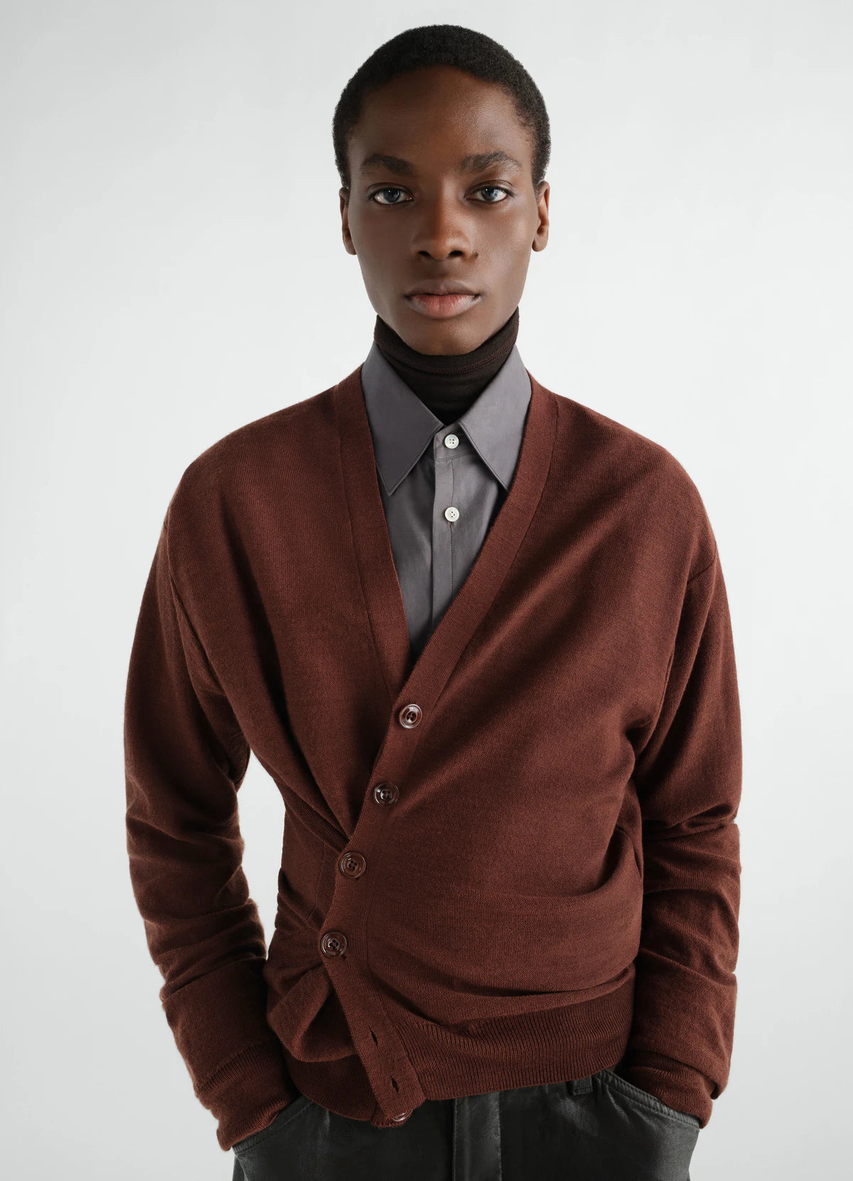 Relaxed Twisted Cardigan Acajou