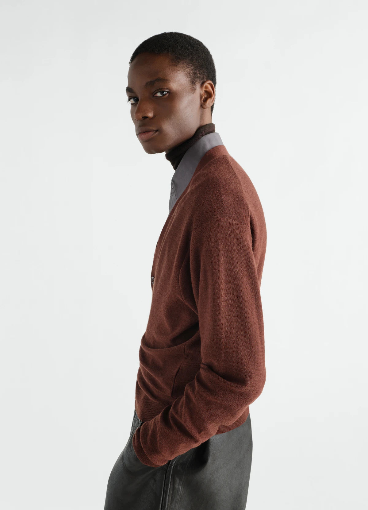 Relaxed Twisted Cardigan Acajou_3