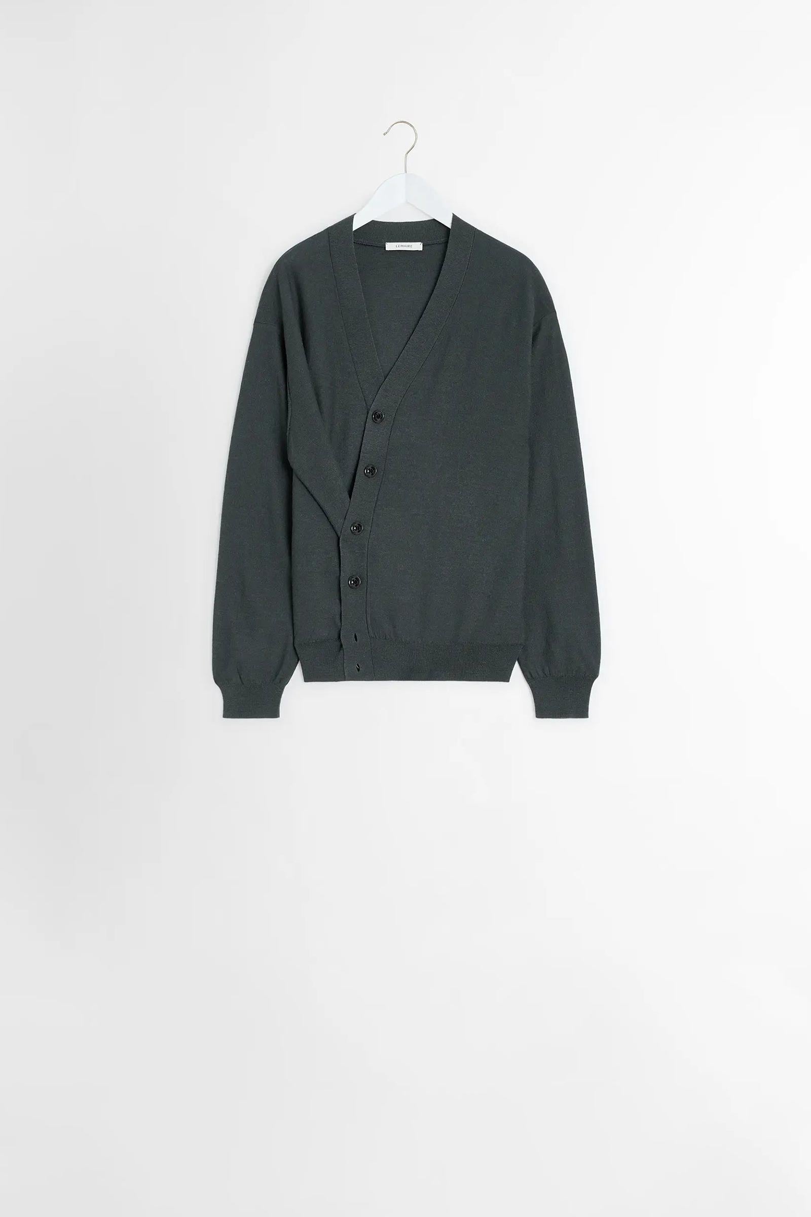 SPORTIVO [Relaxed twisted cardigan carbon]