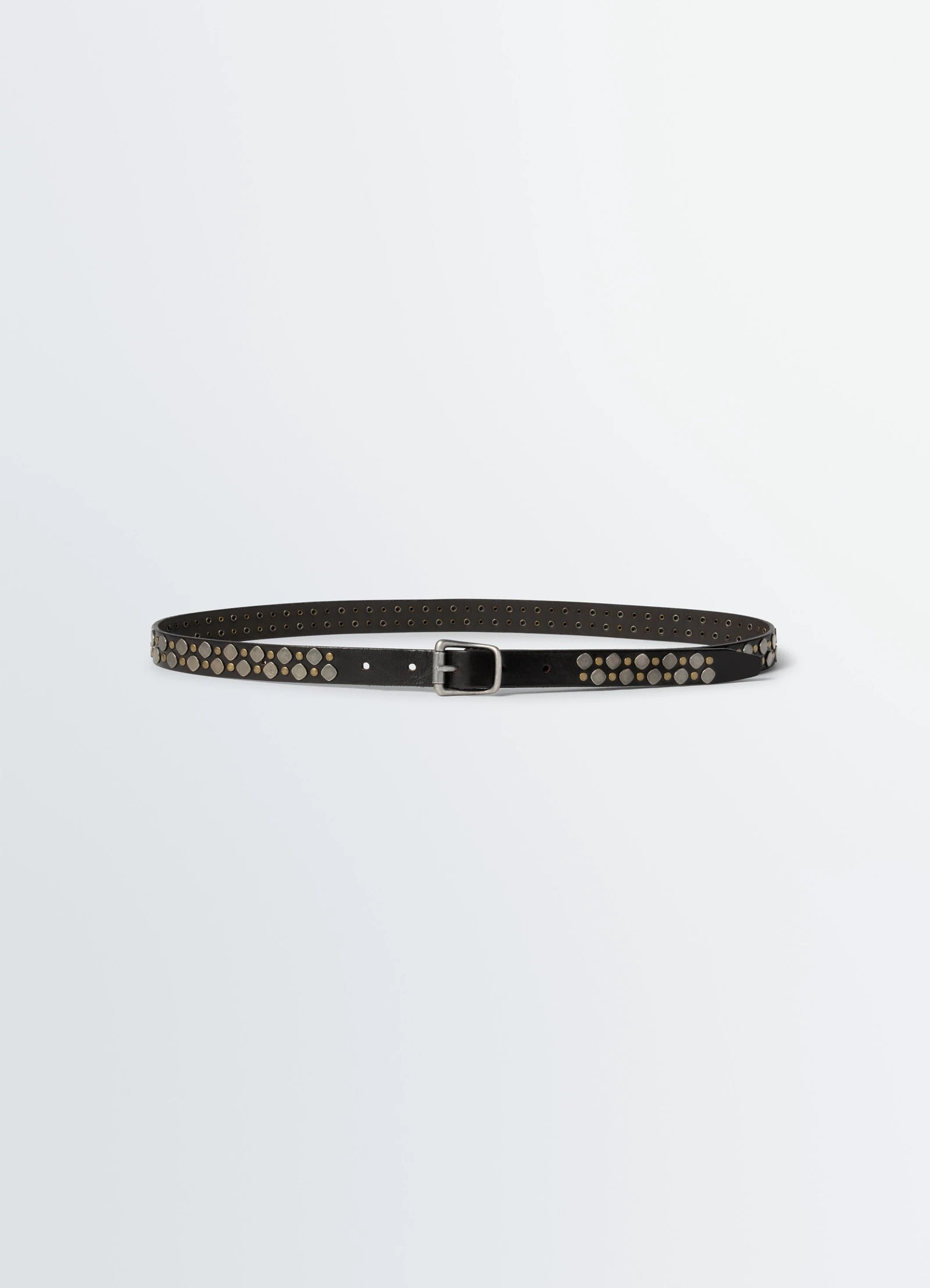 Rio Studs Belt Dark Brown