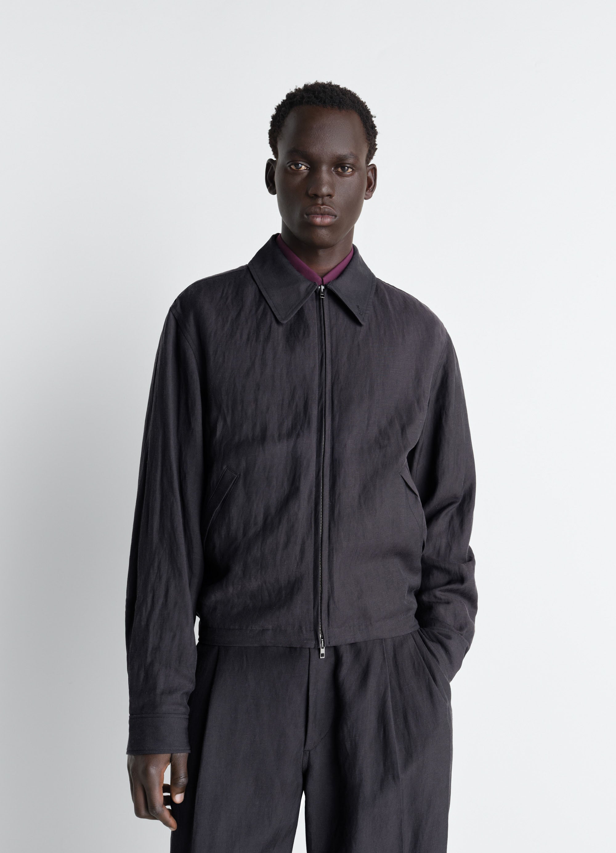 Short Blouson Ash black_1