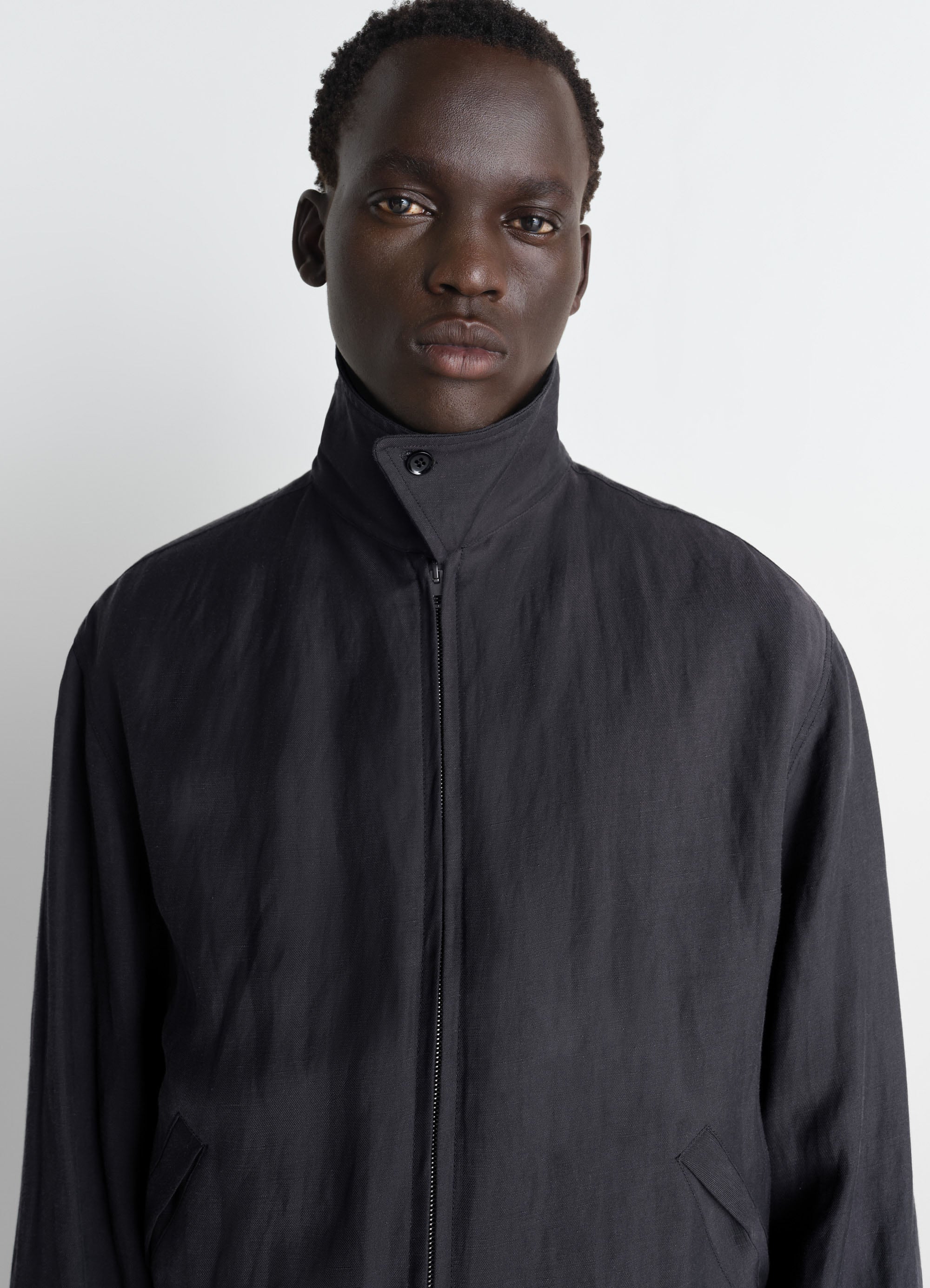 Short Blouson Ash black_4