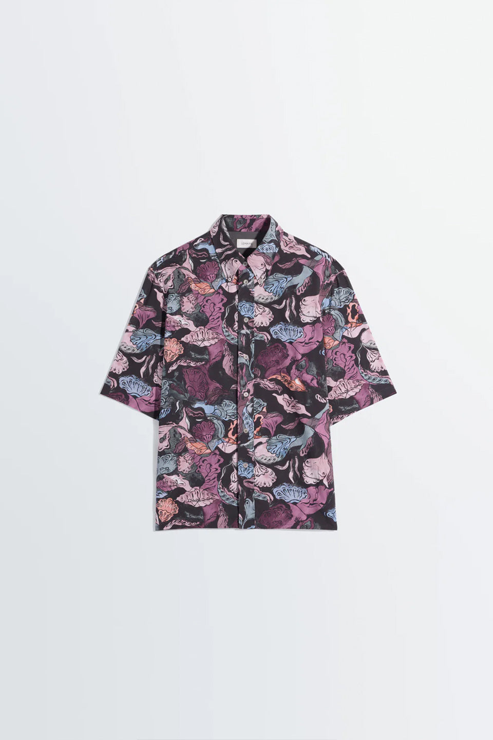 Short Sleeve Shirt Floral Black/ Plum_6