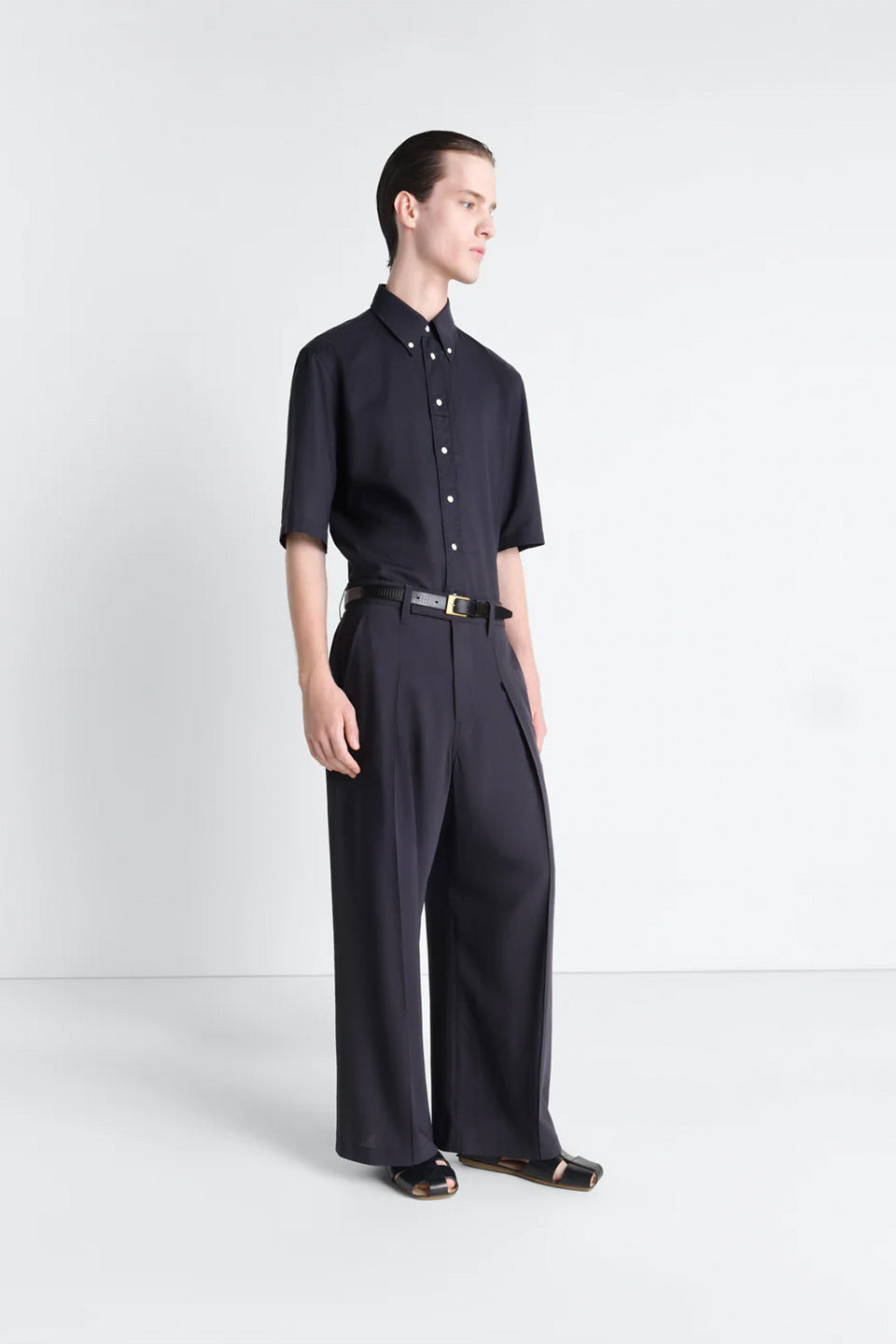 Single Pleat Pants Onyx