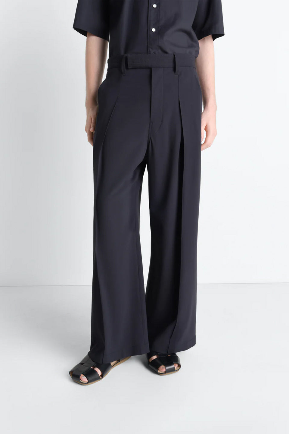 SPORTIVO [Single pleat pants onyx]