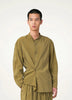 SPORTIVO STORE_Stand Collar Twisted Shirt Pistachio