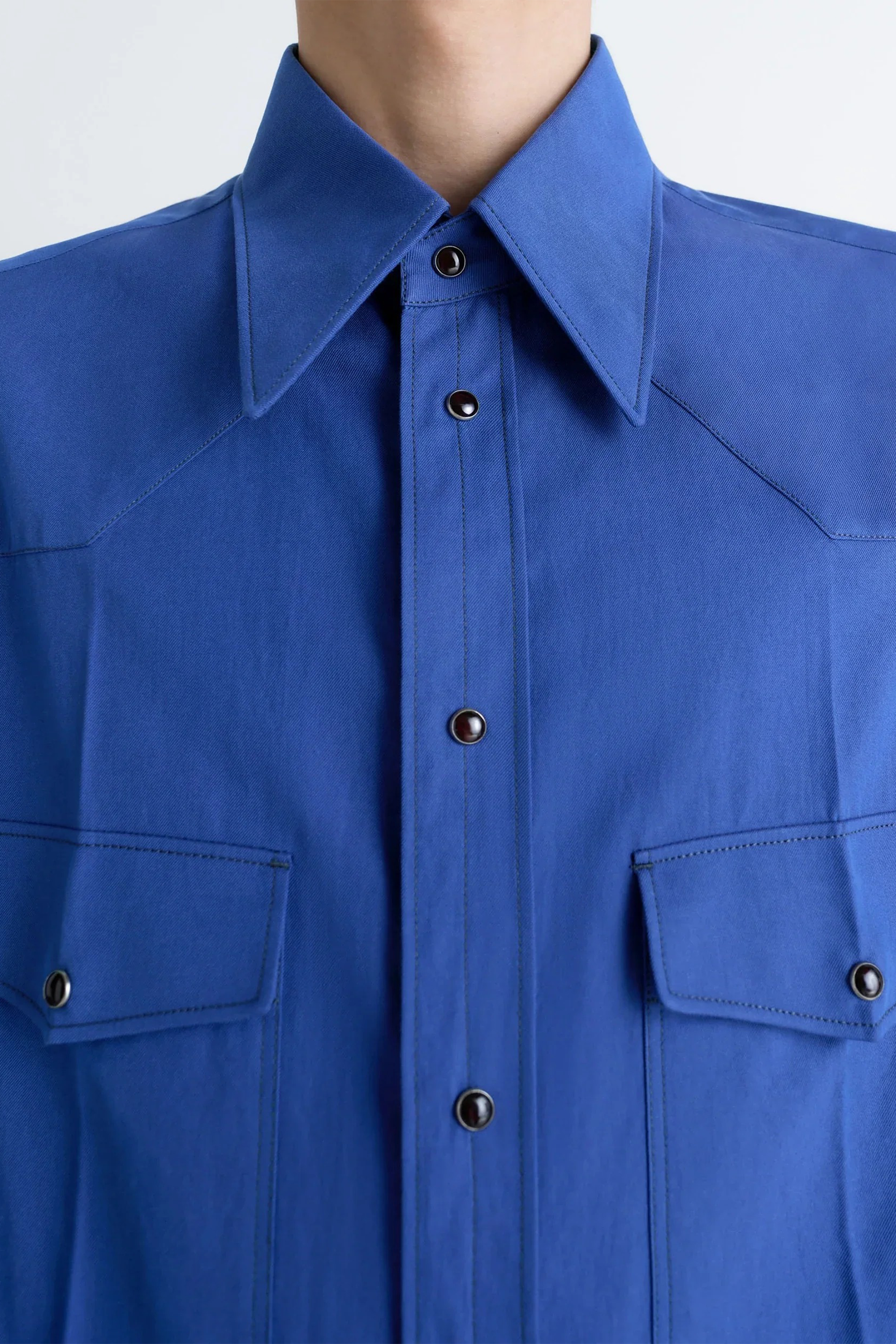 Western Shirt Electric Blue_5