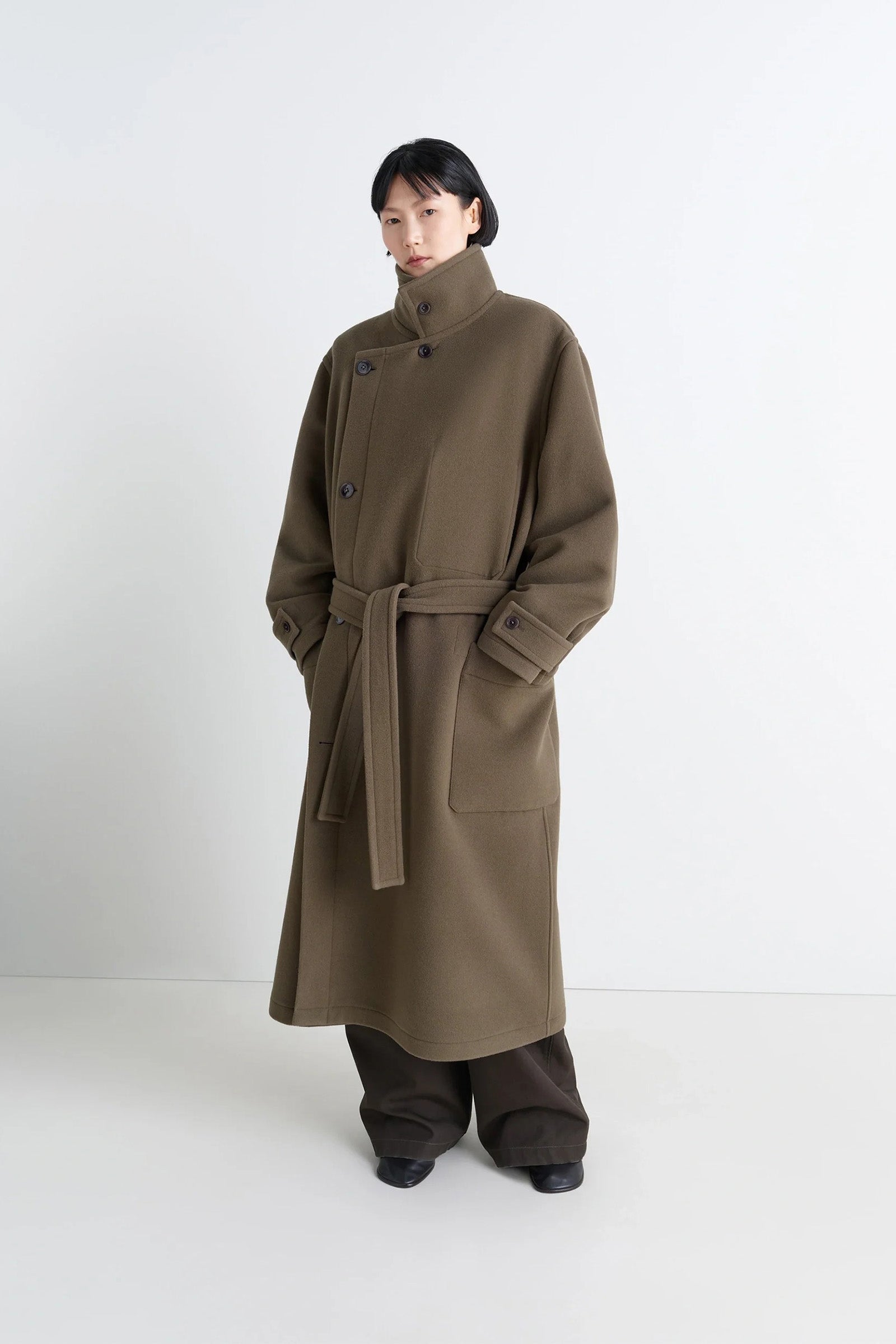 Wrap Coat Dark Squirrel
