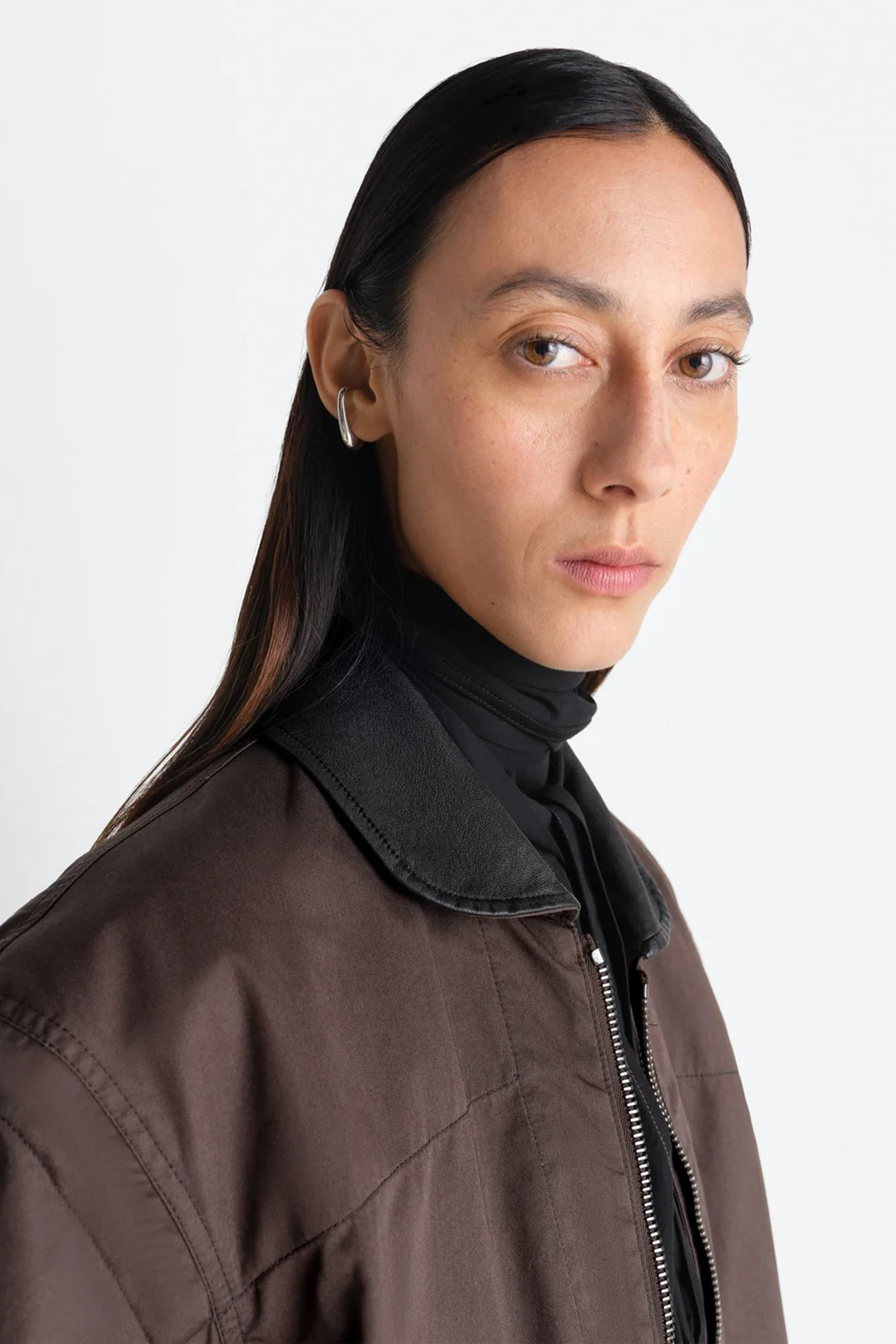 Long Drop Earcuff Silver